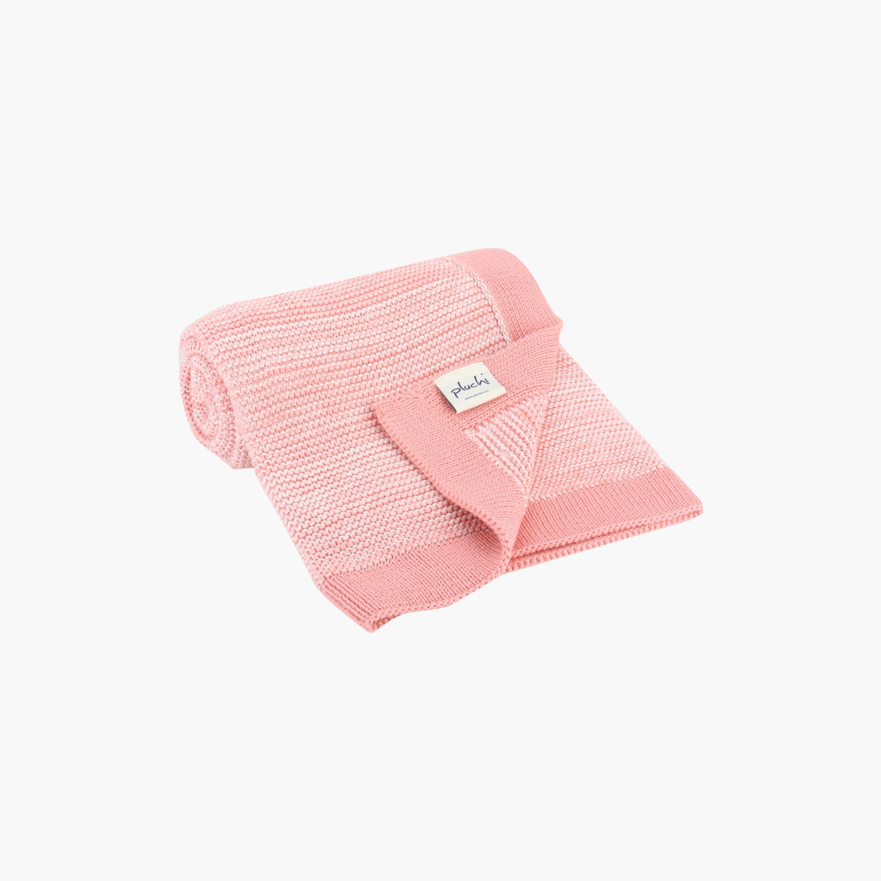 Pluchi Knitted Cotton Blanket and Sophia Elephant Toy Set-baby-nursery-blanketsandswaddles-blanketsandquilts-image-2