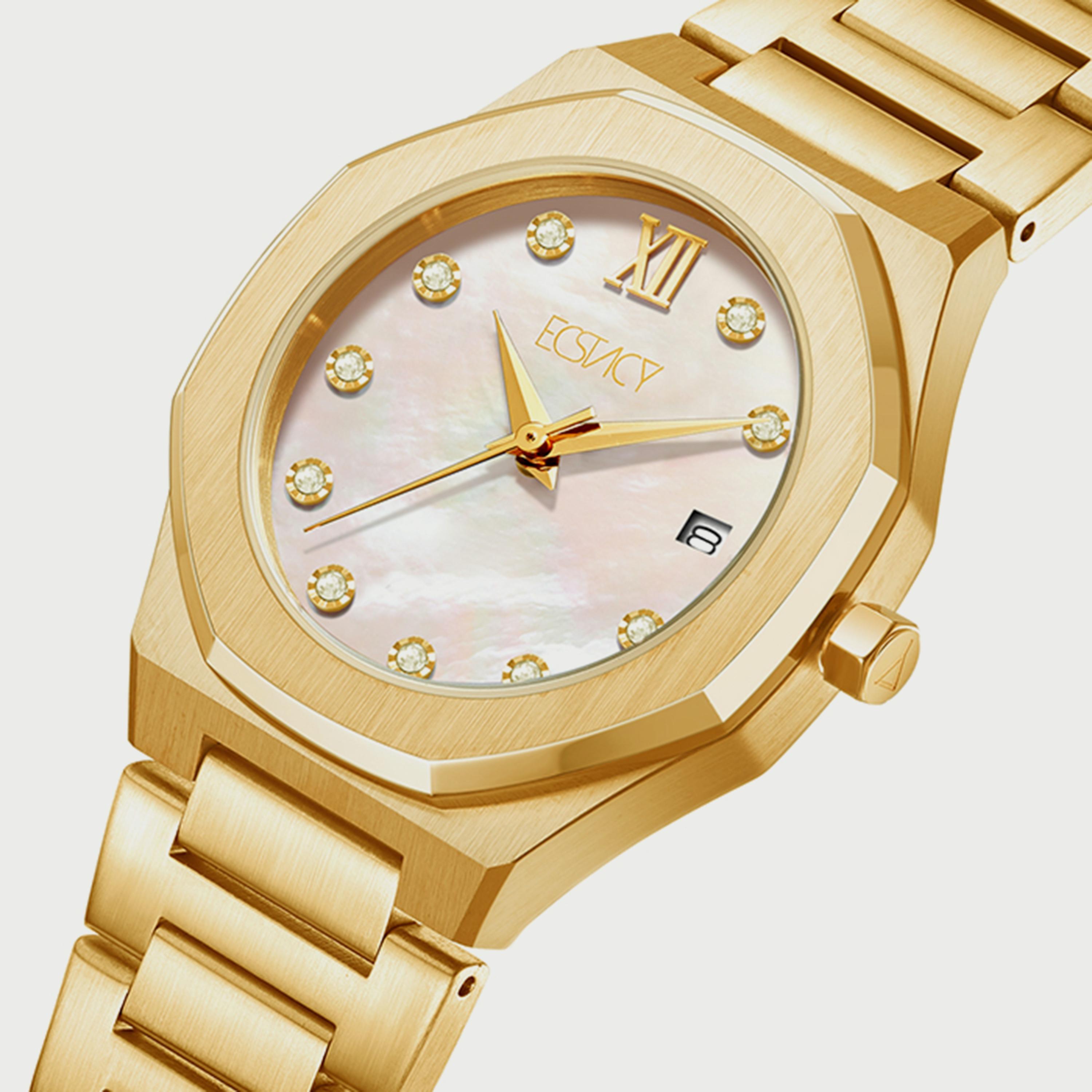  E22501-GBGM ساعة إكستاسي للنساء أنالوج بسوارالستانلس ستيل الذهبي-women-watchesandjewellery-watches-image-2