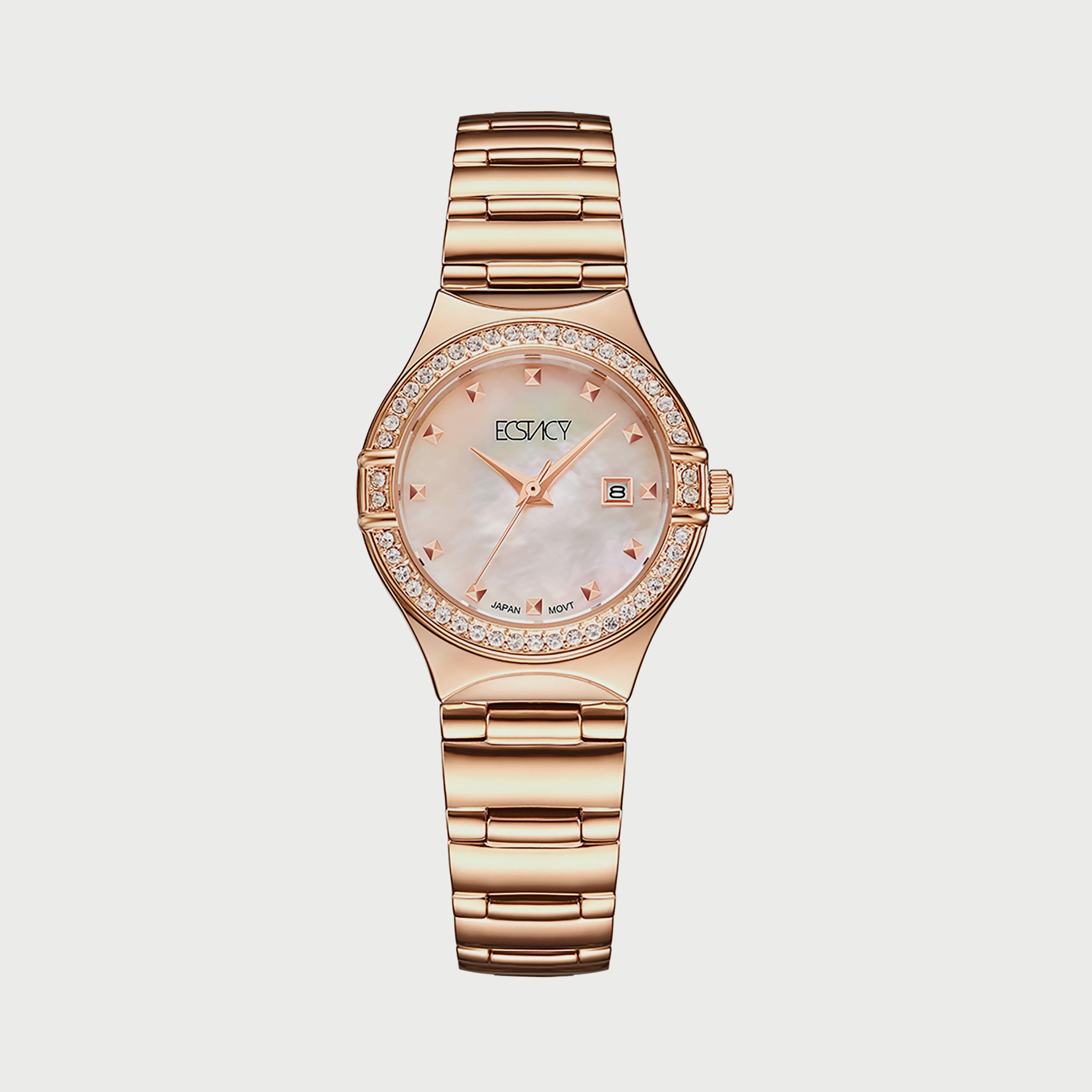 ساعة يد تناظرية فضية وذهبية بسوار ستانلس ستيل للنساء من أوماكس - 00JEC052N008-women-watchesandjewellery-watches-image-1
