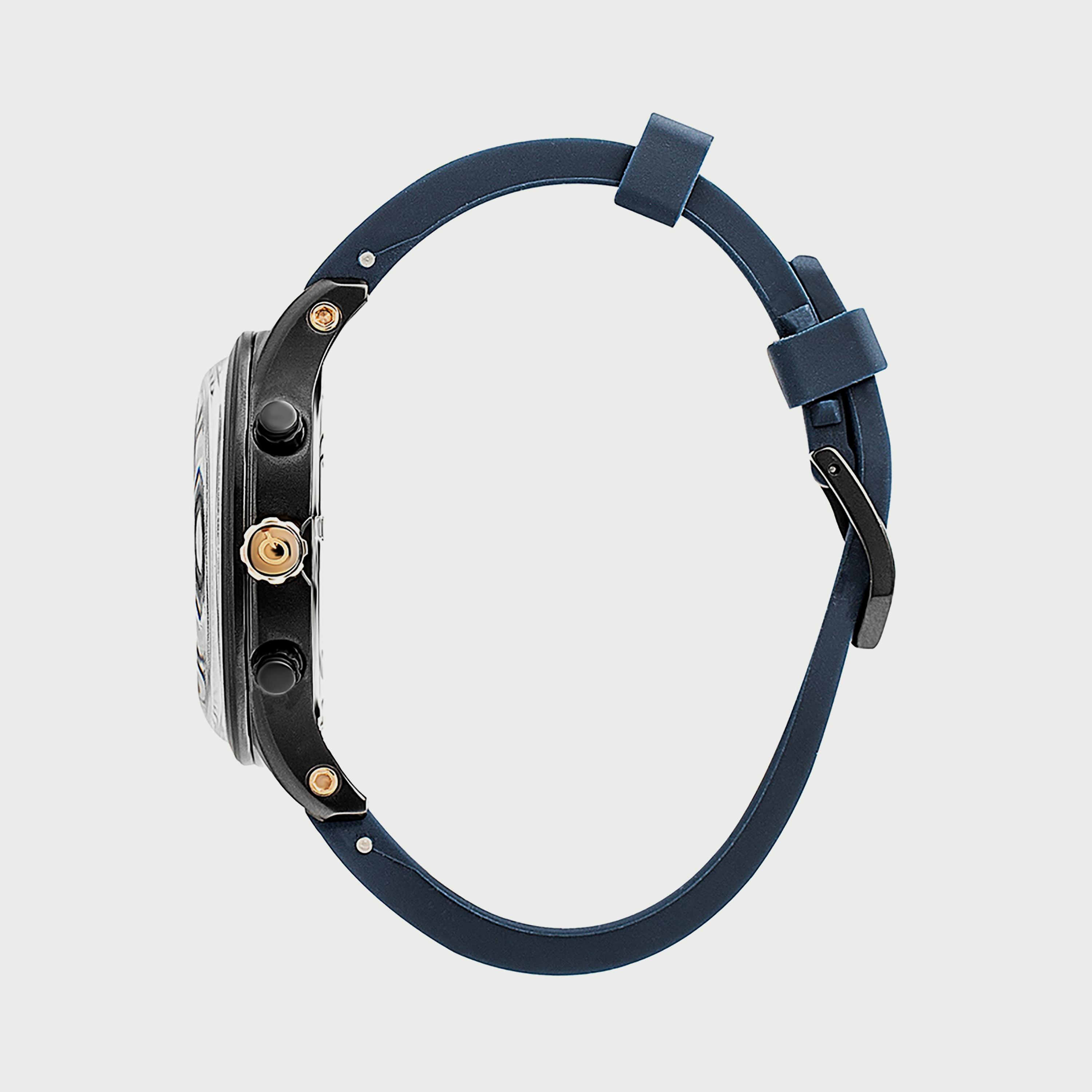 Quantum Men's Navy Chronograph Silicone Strap Watch PWG773.059-men-watchesandjewellery-watches-image-2