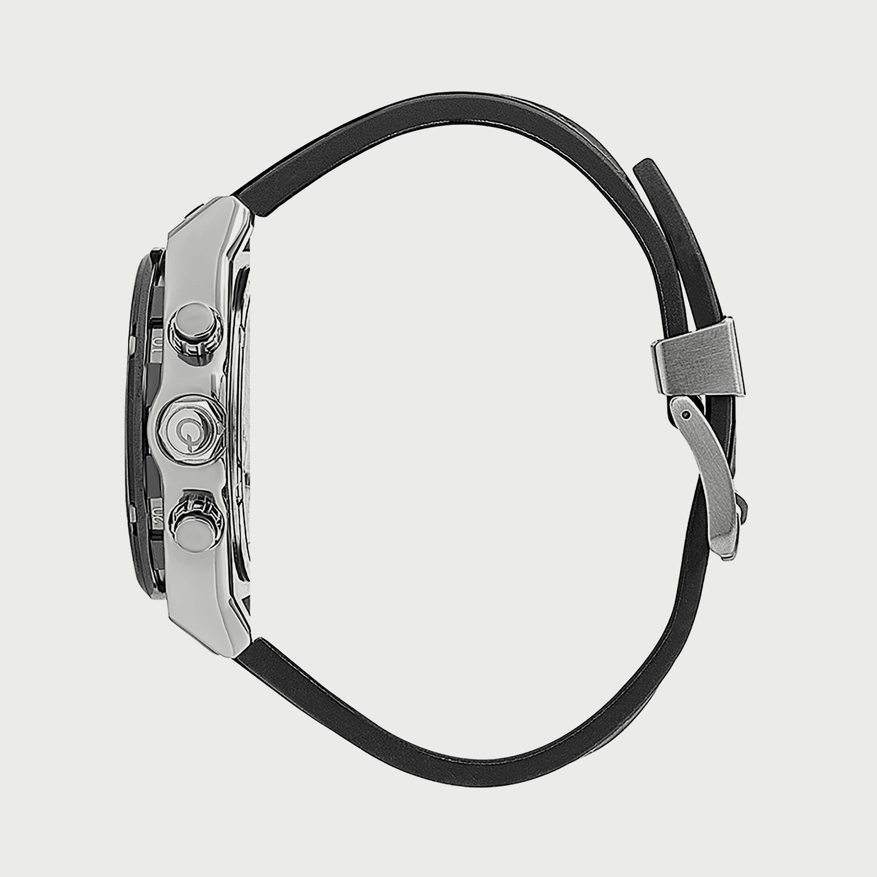 Quantum Men's Black Chronograph Silicone Strap Watch HNG819.351-men-watchesandjewellery-watches-image-2