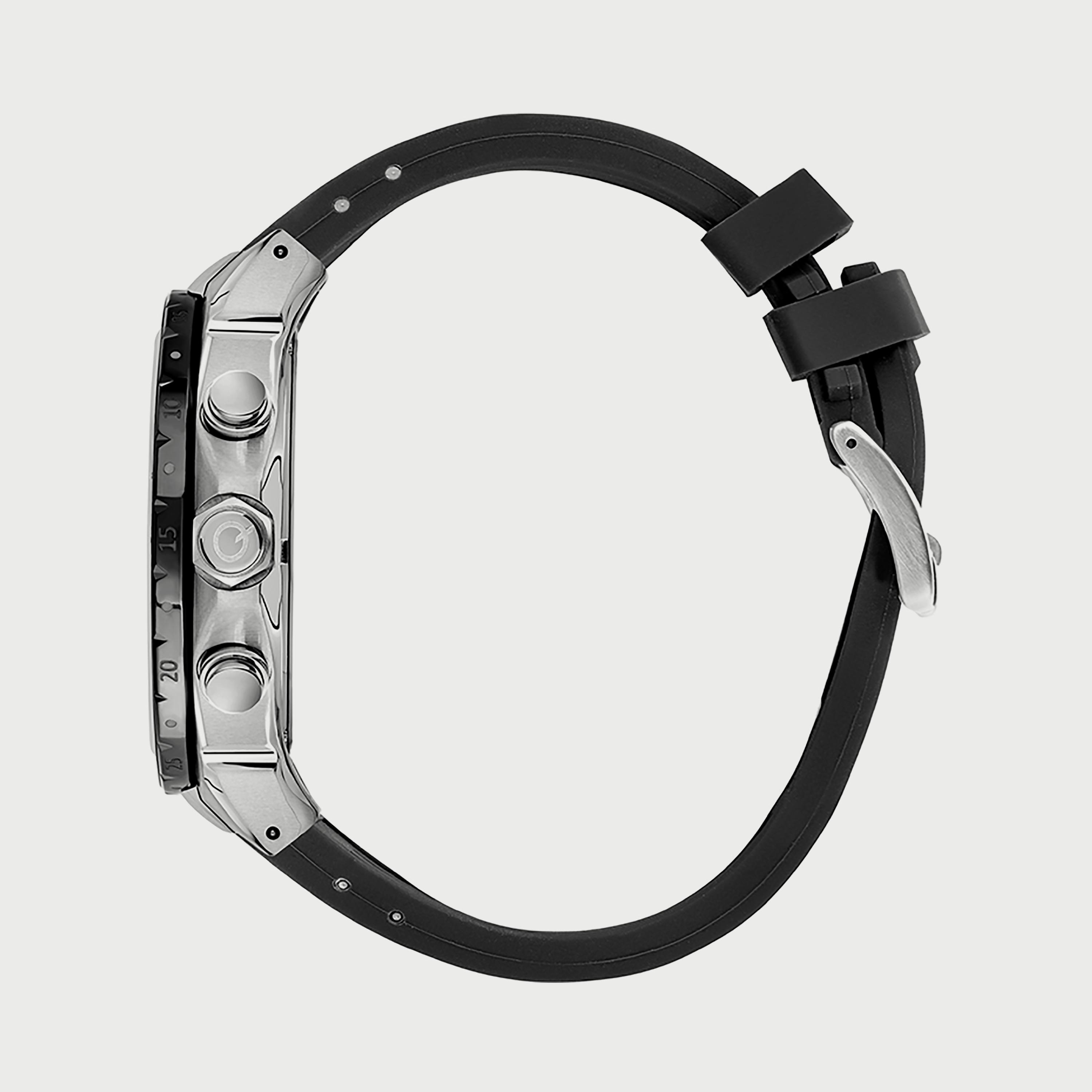 Quantum Men's Black Chronograph Silicone Strap Watch HNG814.351-men-watchesandjewellery-watches-image-2