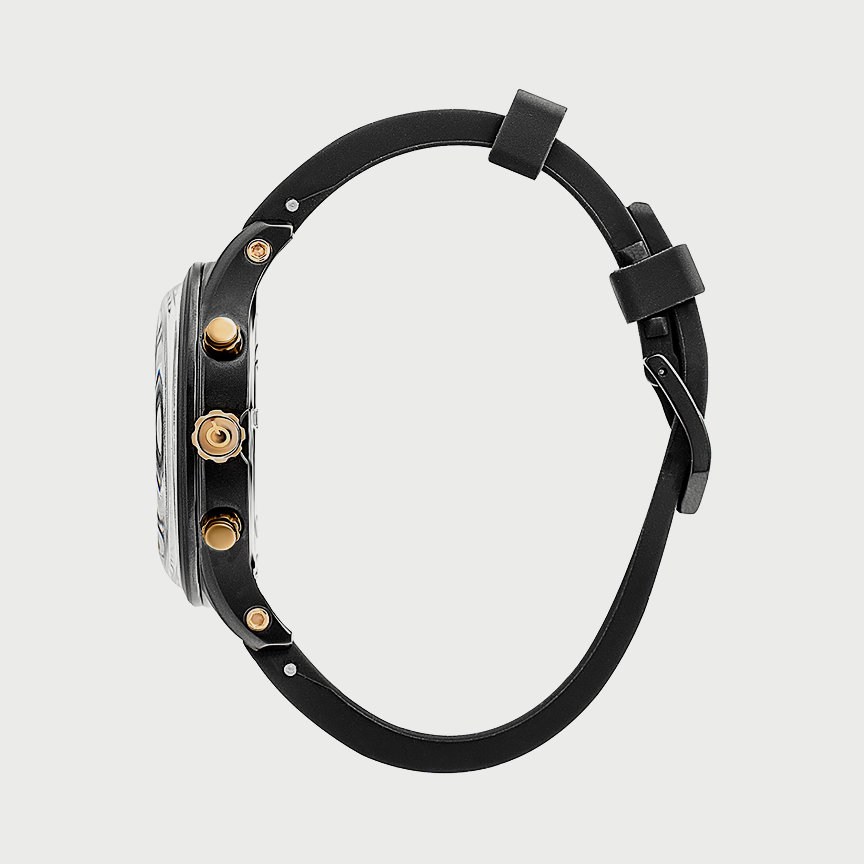 Quantum Men's Black Chronograph Silicone Strap Watch PWG773.651-men-watchesandjewellery-watches-image-2