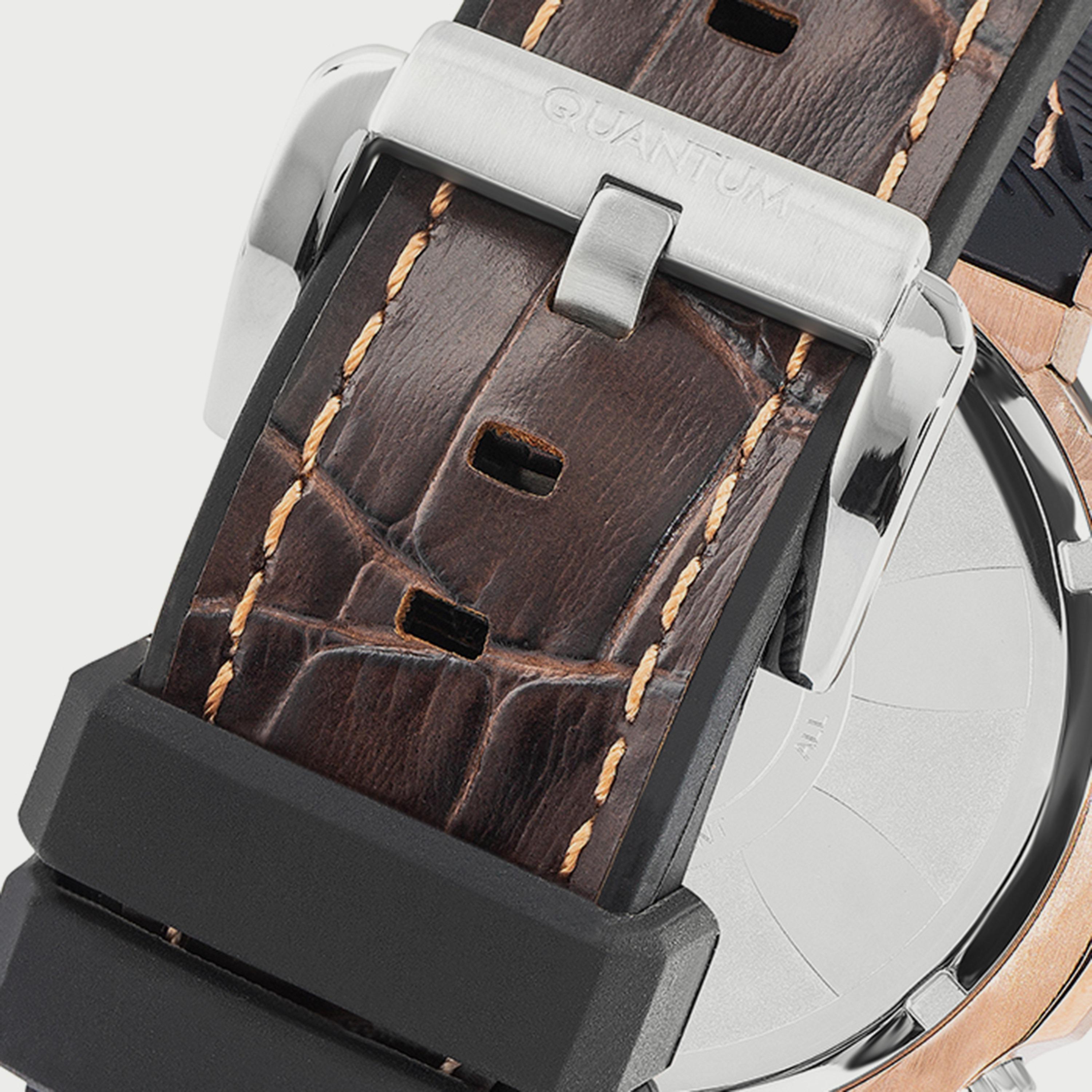  PWG970.852 ساعة للرجال من كوانتوم كرونوغراف بحزام سيليكون البني-men-watchesandjewellery-watches-image-3