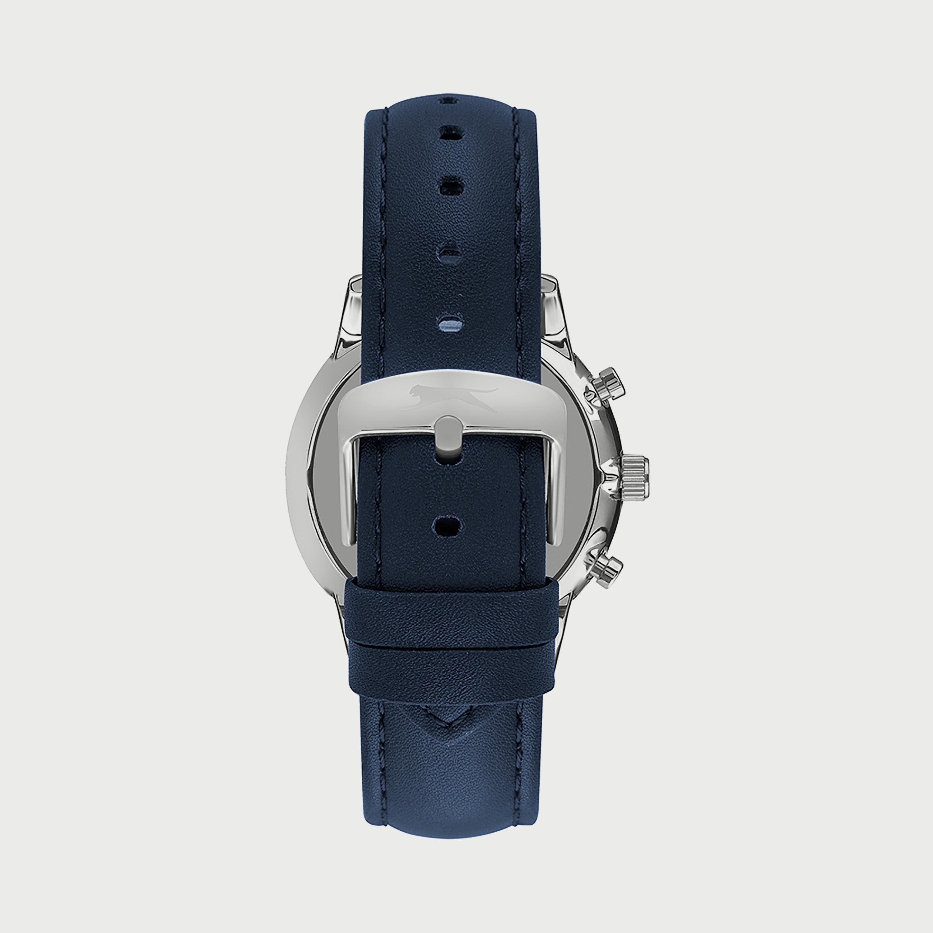 Slazenger Men's Blue Chronograph Leather Strap Watch SL.9.6564.2.01-men-watchesandjewellery-watches-image-3