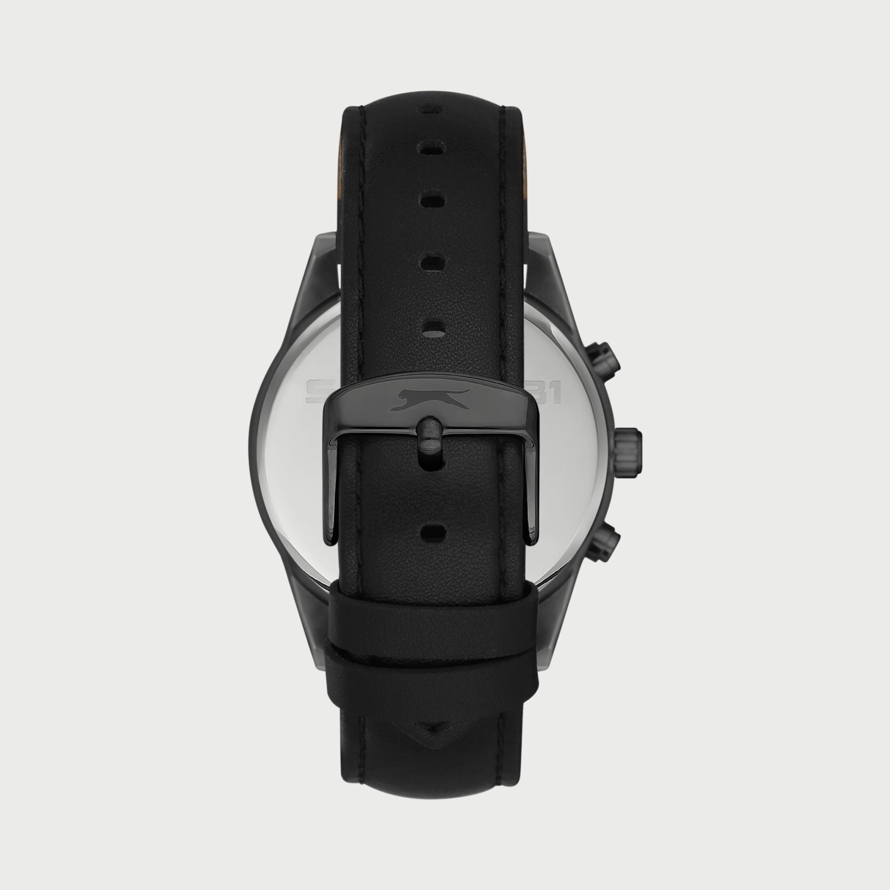 Slazenger Men's Black Chronograph Leather Strap Watch SL.9.6562.2.03-men-watchesandjewellery-watches-image-3
