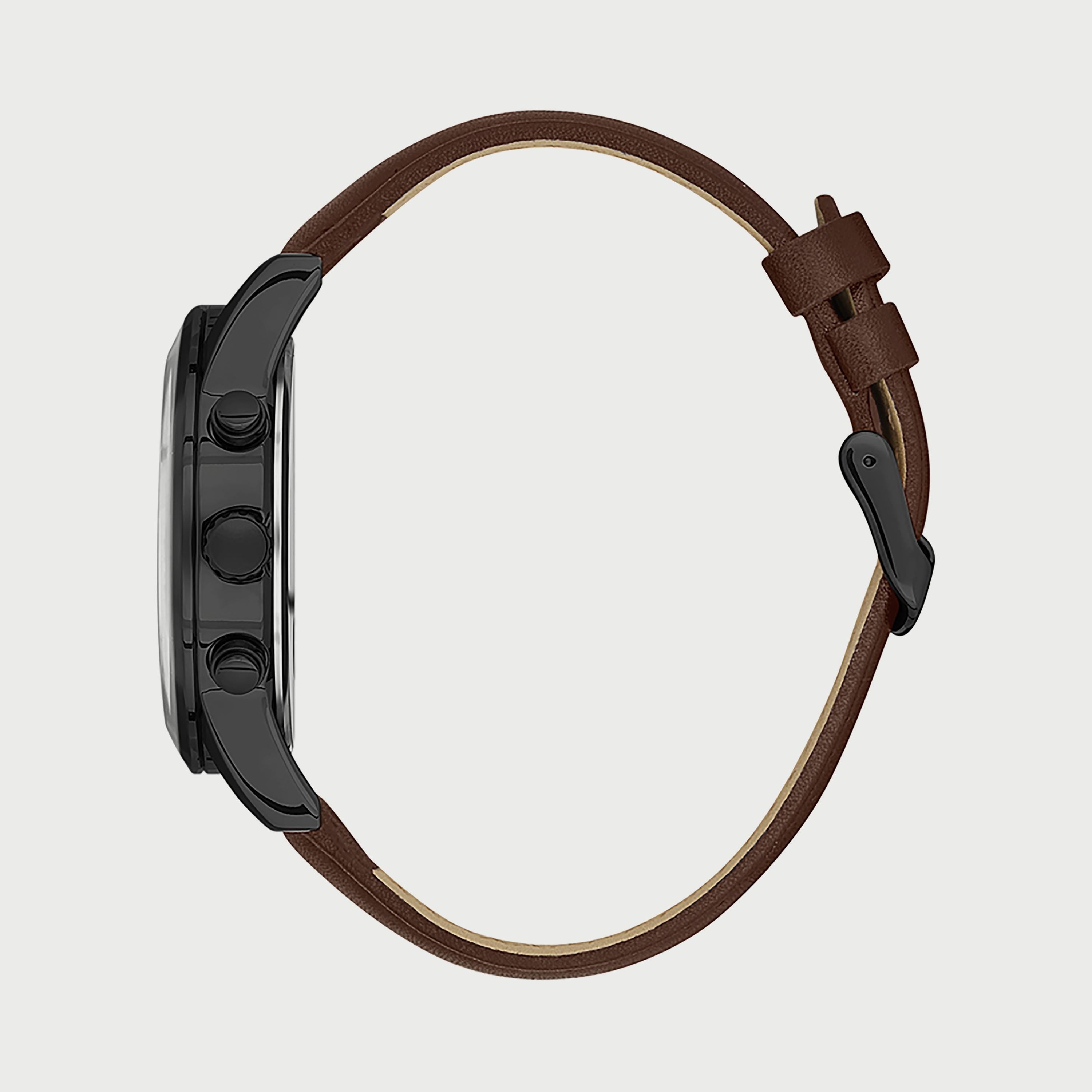 Slazenger Men's Brown Chronograph Leather Strap Watch SL.9.6562.2.05-men-watchesandjewellery-watches-image-2