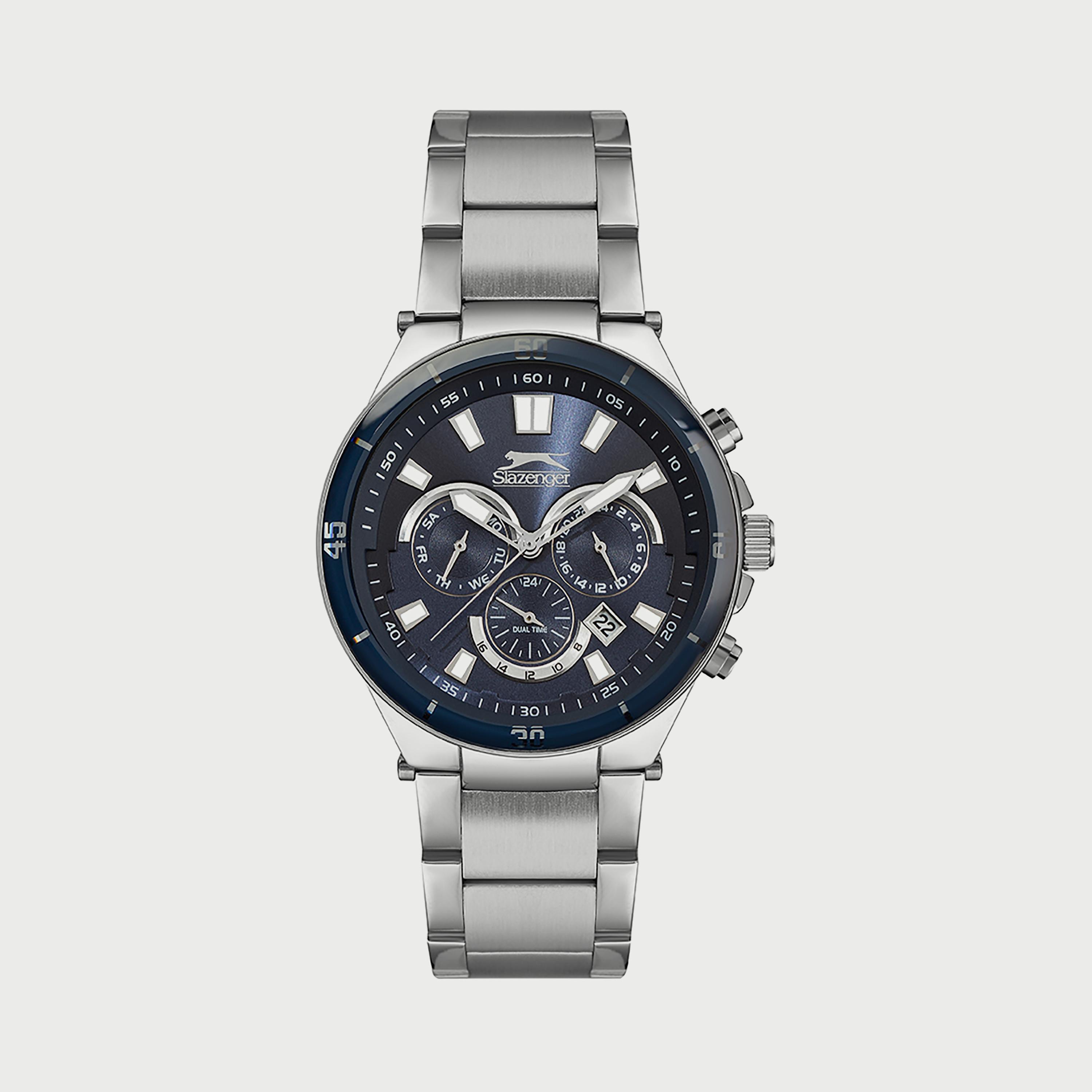  SL.9.6557.2.01 ساعة من سلازنجر للرجال كرونوغراف مزود بحزام من الستالس ستيل الفضي-men-watchesandjewellery-watches-image-1