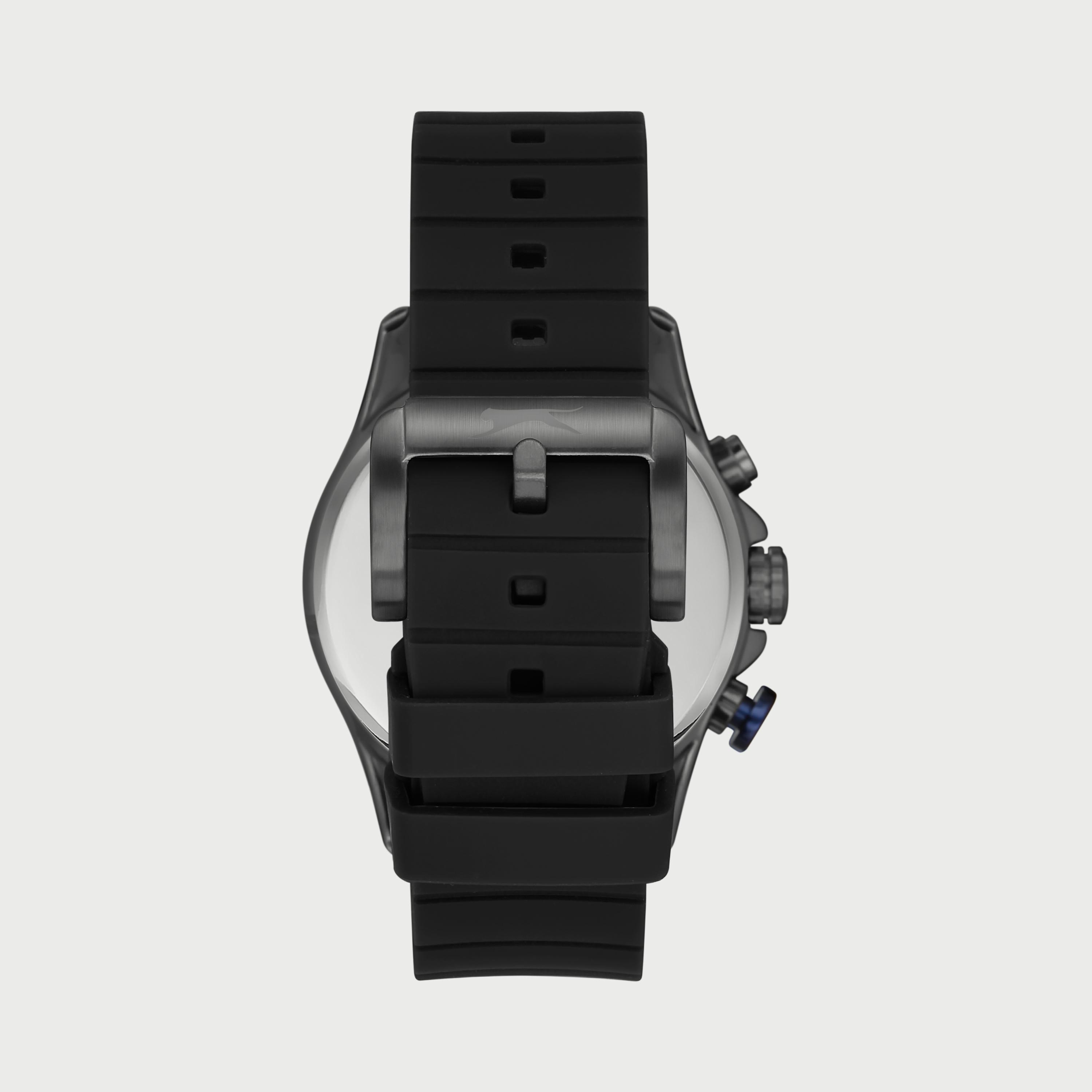 Slazenger Men's Black Chronograph Silicone Strap Watch SL.9.6552.2.01-men-watchesandjewellery-watches-image-3