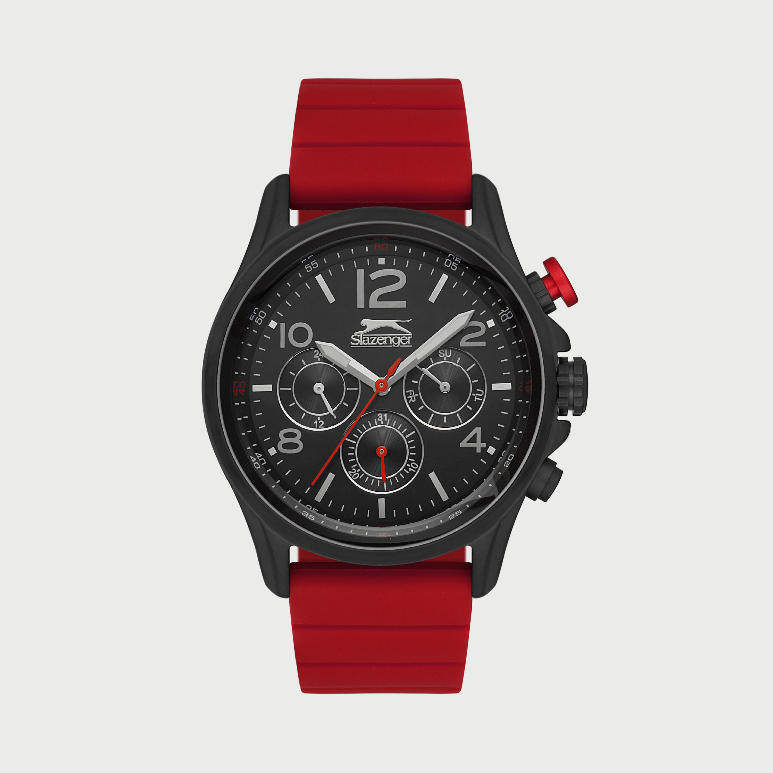  SL.9.6552.2.02 ساعة سلازنجر للنساء أنالوج مزود بحزام كرونوغراف سليكون الأحمر-men-watchesandjewellery-watches-image-1