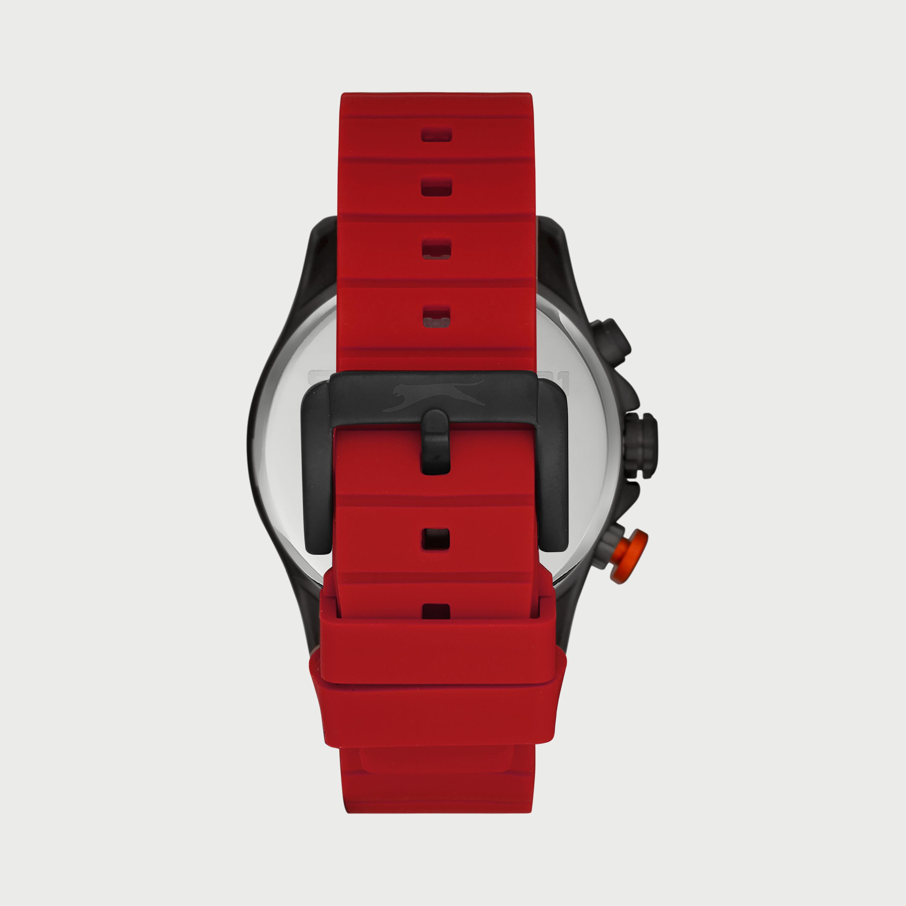  SL.9.6552.2.02 ساعة سلازنجر للنساء أنالوج مزود بحزام كرونوغراف سليكون الأحمر-men-watchesandjewellery-watches-image-3