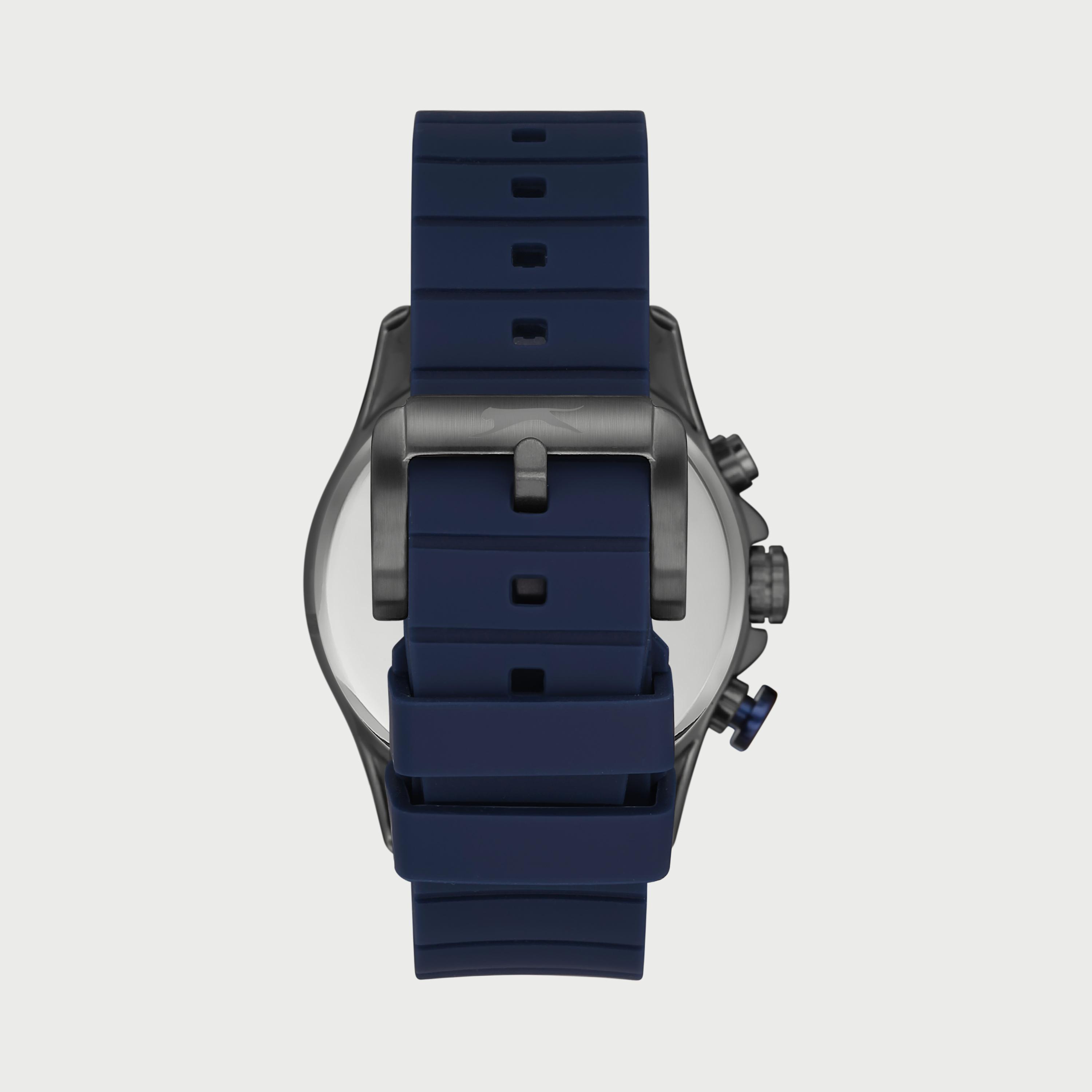 Slazenger Men's Blue Chronograph Silicone Strap Watch SL.9.6552.2.04-men-watchesandjewellery-watches-image-3
