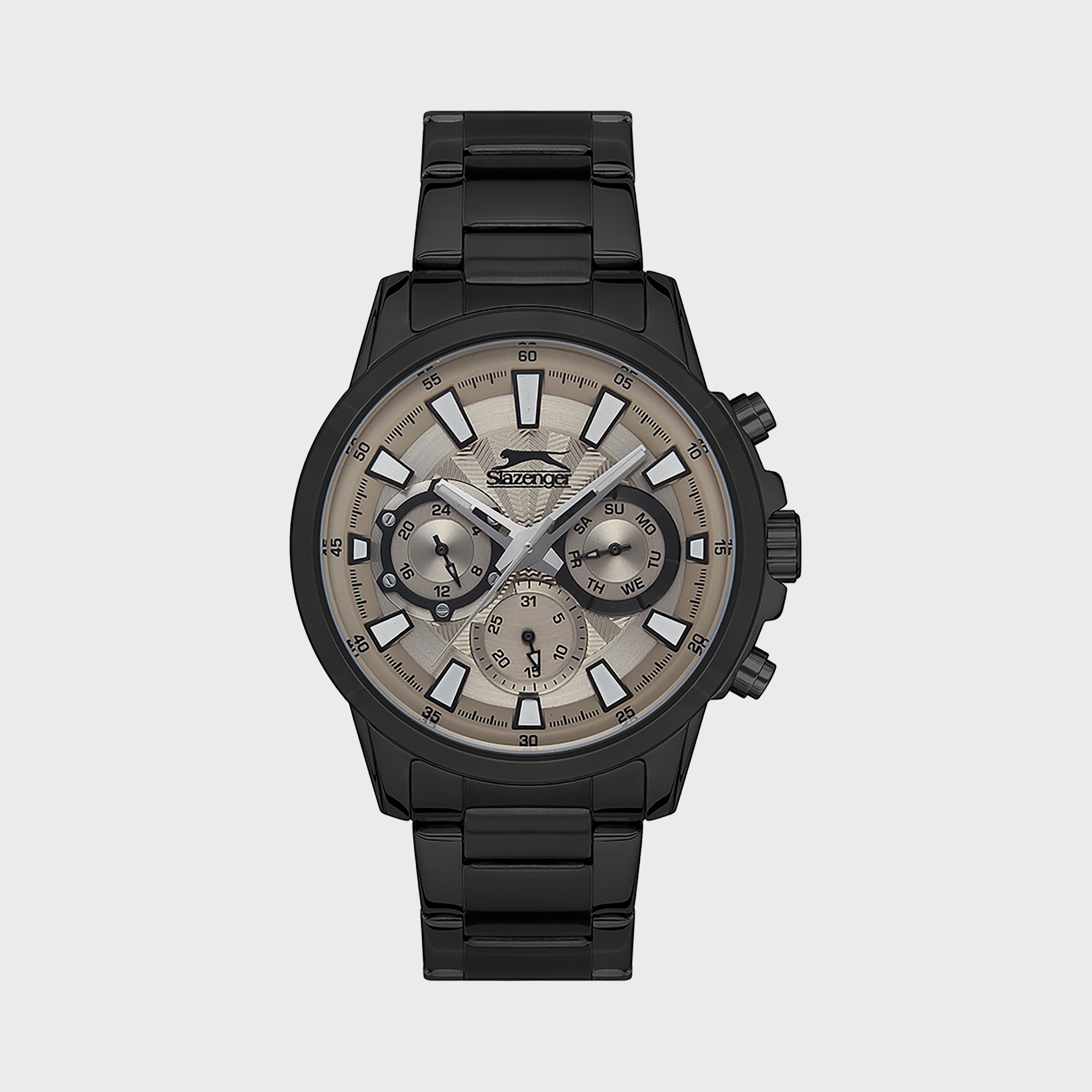 Slazenger Men's Black Chronograph Stainless Steel Strap Watch SL.9.6565.2.02-men-watchesandjewellery-watches-image-1