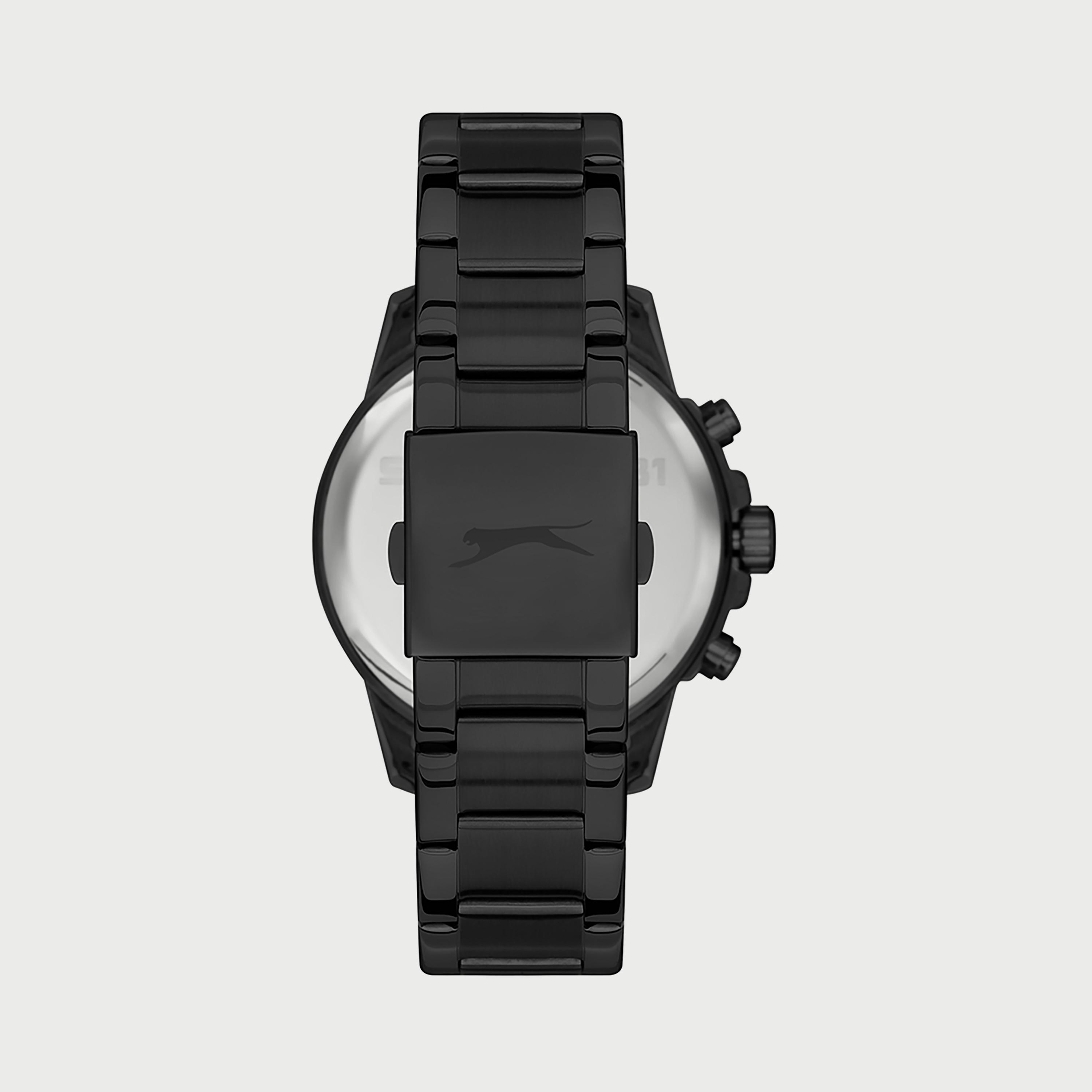 Slazenger Men's Black Chronograph Stainless Steel Strap Watch SL.9.6565.2.02-men-watchesandjewellery-watches-image-3