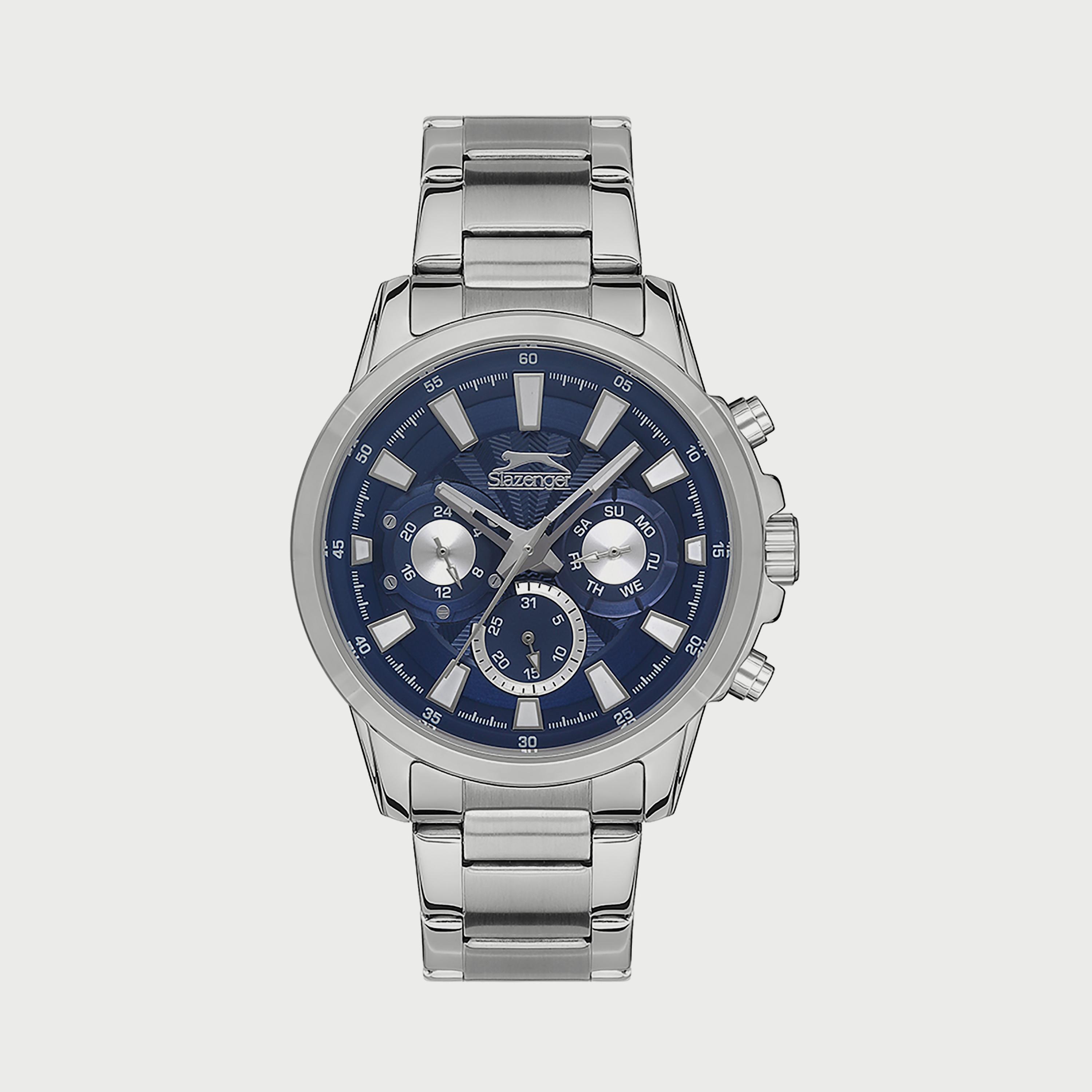  SL.9.6565.2.03 ساعة من سلازنجر للرجال كرونوغراف مزود بحزام من الستالس ستيل الفضي-men-watchesandjewellery-watches-image-1