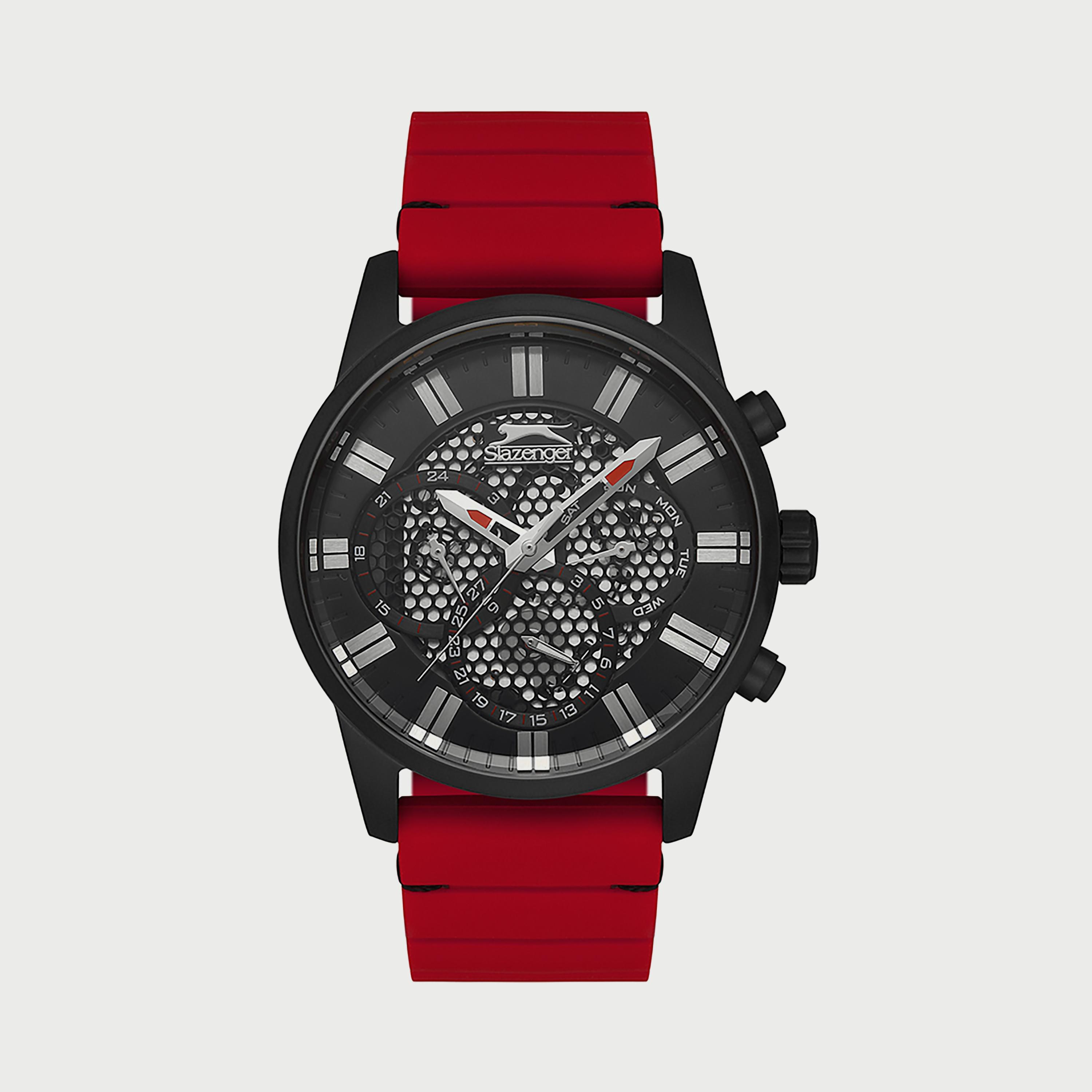  SL.9.6514.2.03 ساعة سلازنجر للنساء أنالوج مزود بحزام كرونوغراف سليكون الأحمر-men-watchesandjewellery-watches-image-1