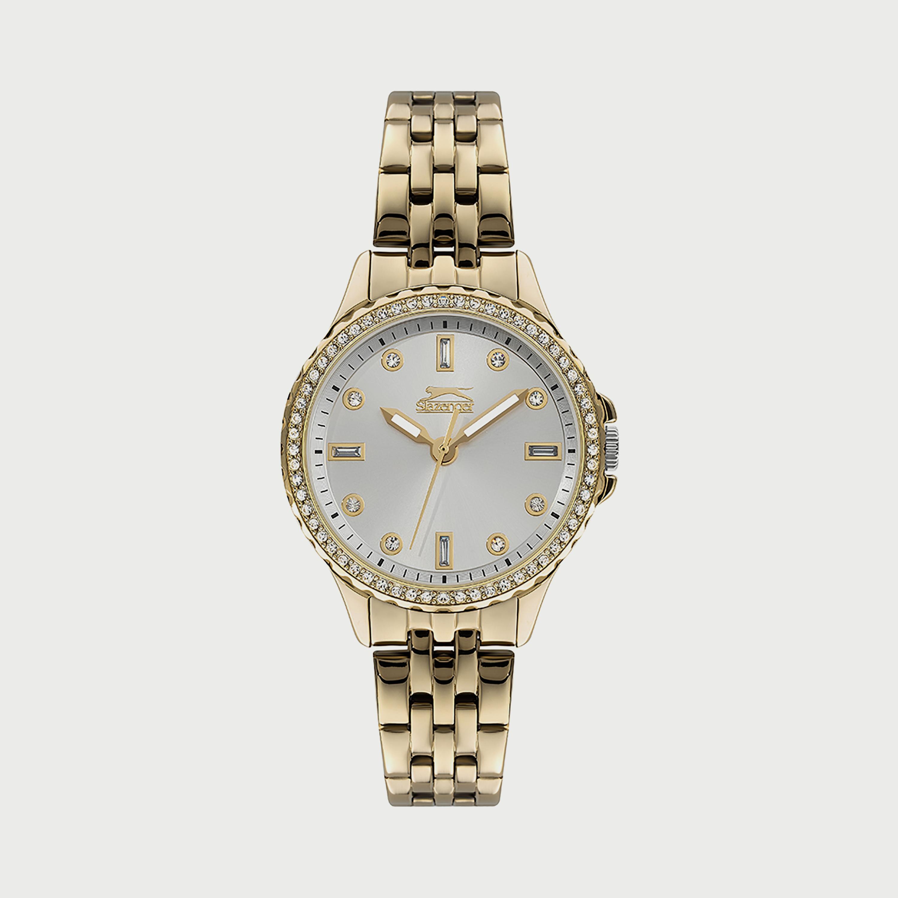  SL.9.6536.3.02 ساعة من سلازنجر للنساء أنالوج مزود بحزام من الستالس ستيل الذهبي-women-watchesandjewellery-watches-image-1