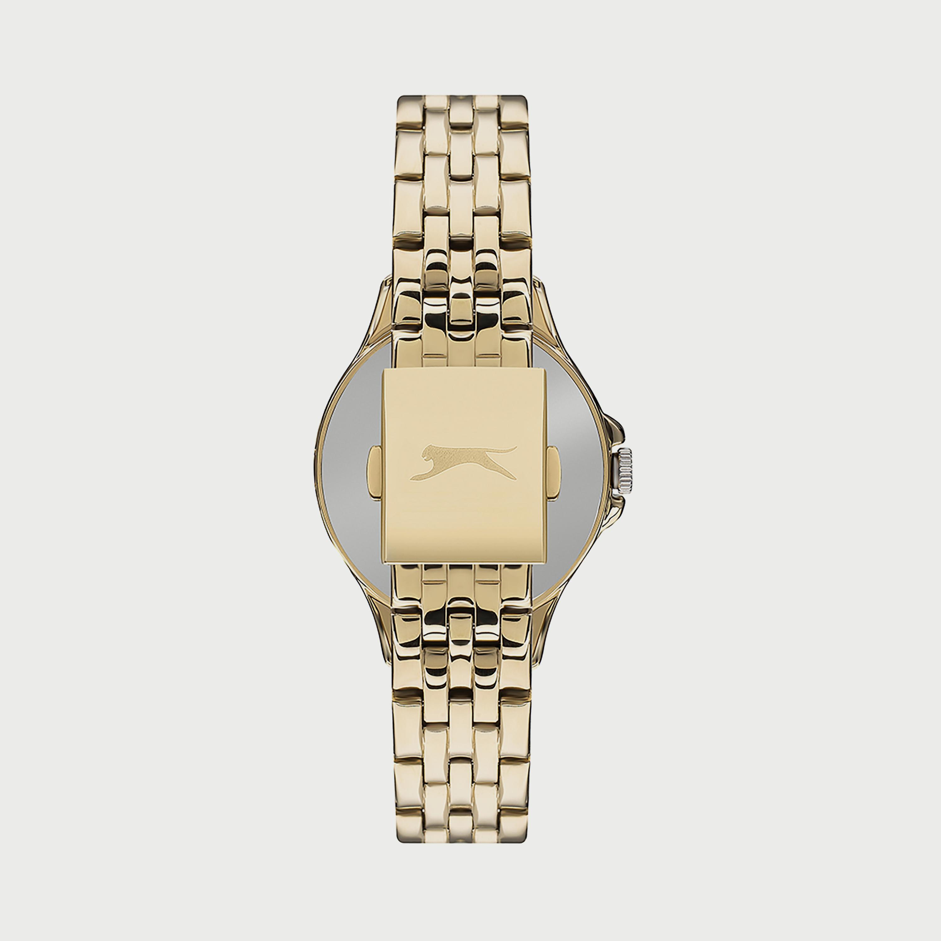  SL.9.6536.3.02 ساعة من سلازنجر للنساء أنالوج مزود بحزام من الستالس ستيل الذهبي-women-watchesandjewellery-watches-image-3