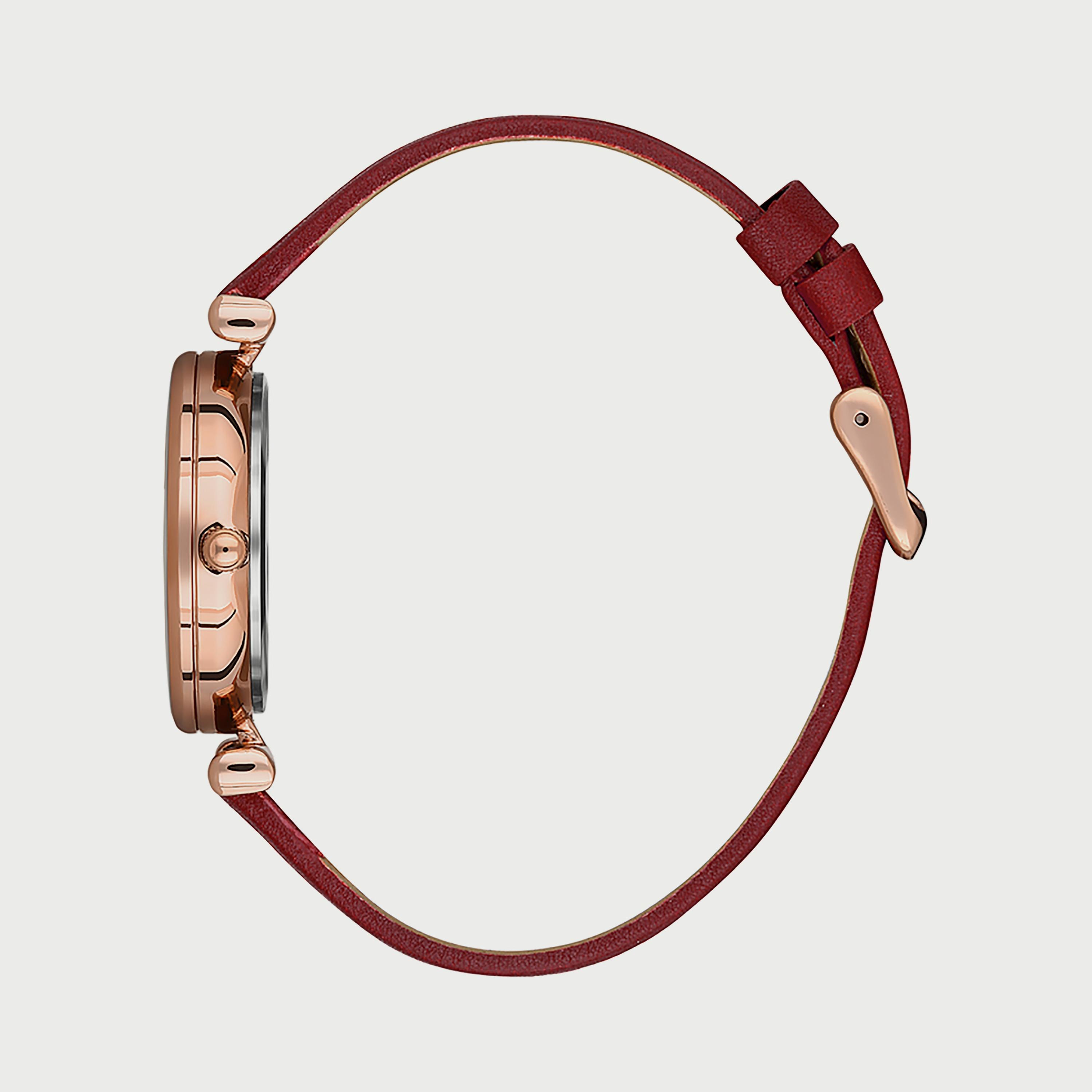  SL.9.6539.3.02 ساعة سلازنجر للنساء أنالوج مزود بحزام جلدي الأحمر-women-watchesandjewellery-watches-image-2