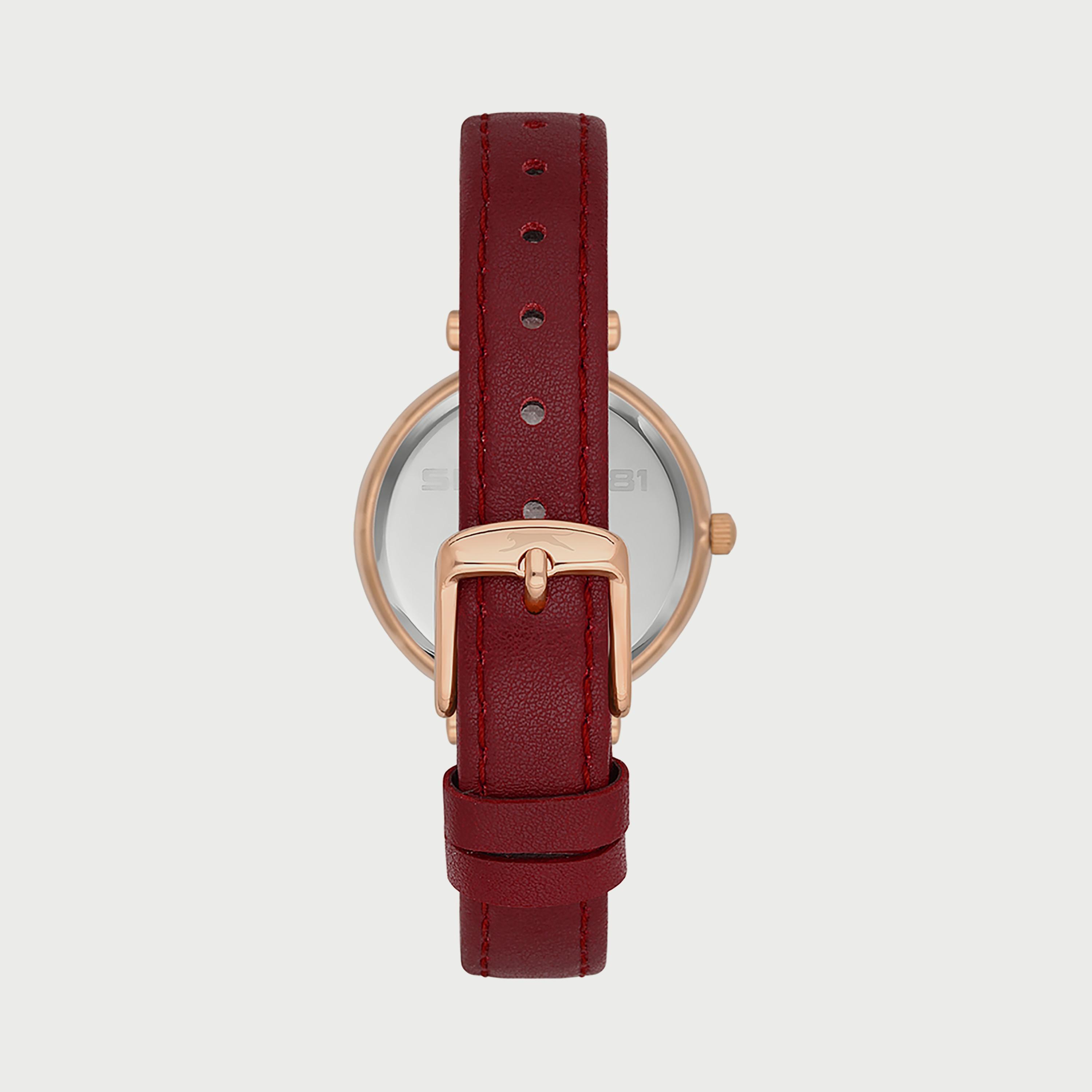  SL.9.6539.3.02 ساعة سلازنجر للنساء أنالوج مزود بحزام جلدي الأحمر-women-watchesandjewellery-watches-image-3