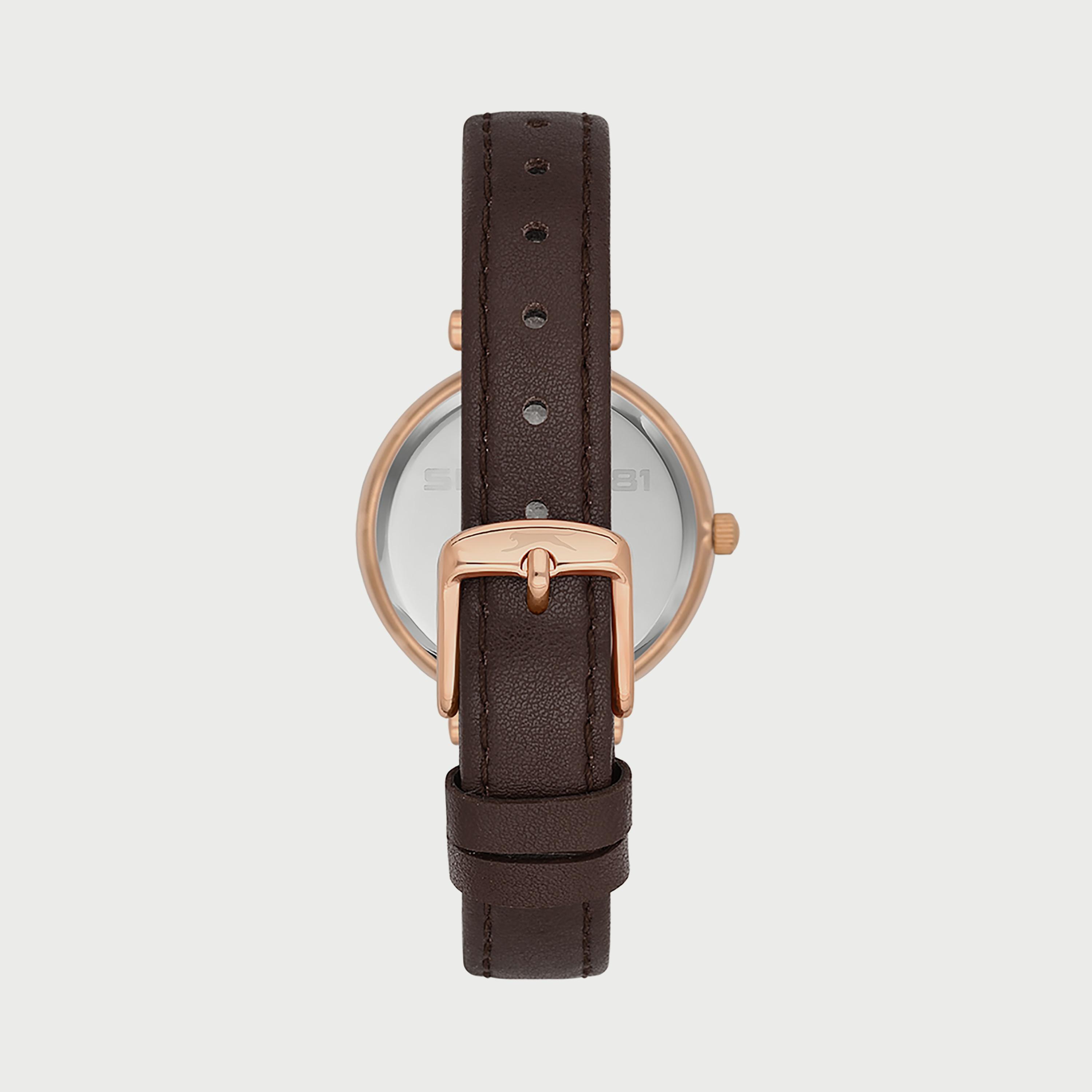Slazenger Women's Brown Analog Leather Strap Watch SL.9.6539.3.03 | 31 MM-women-watchesandjewellery-watches-image-3