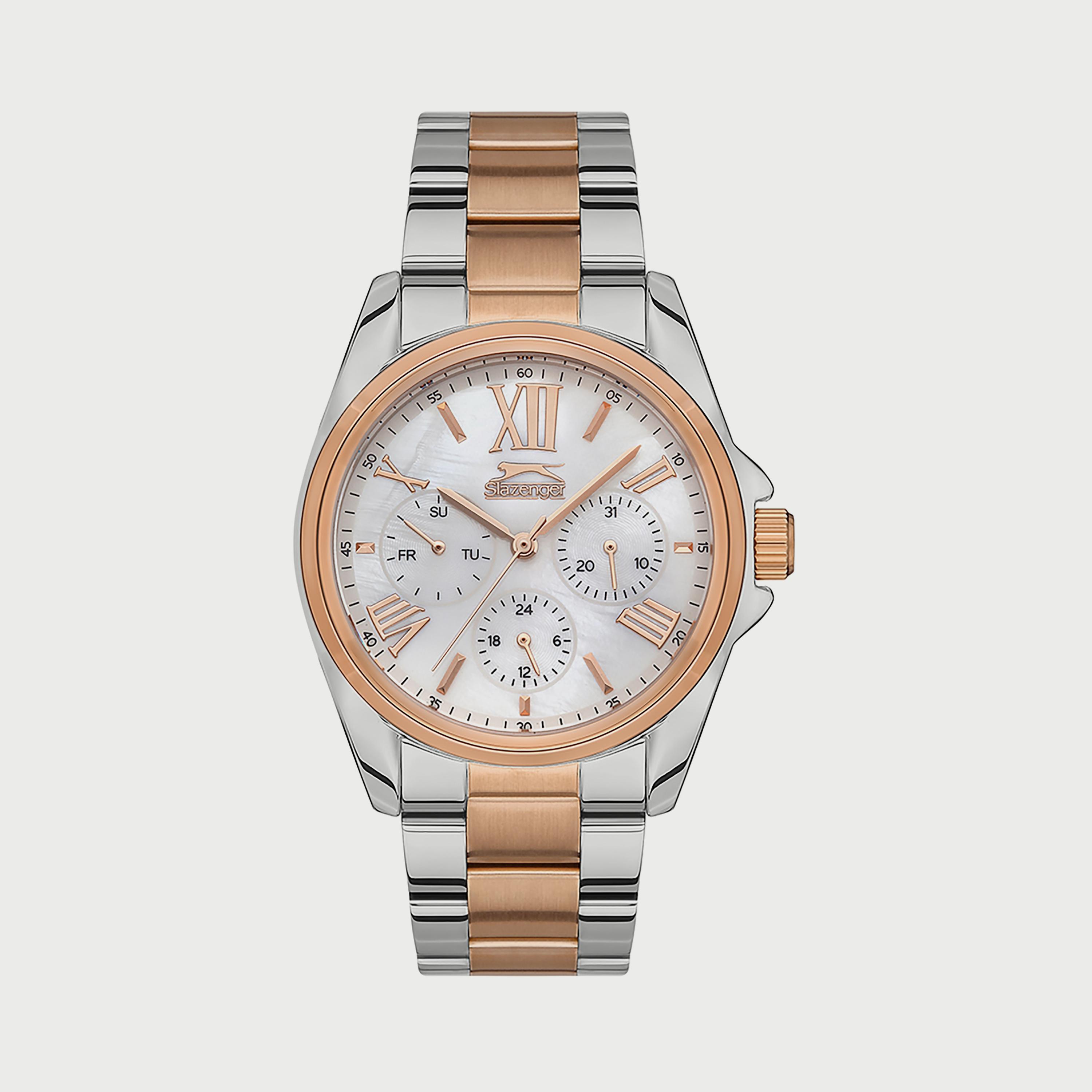 Slazenger Women's Silver & Rose Gold Analog Stainless Steel Strap Watch SL.9.6542.4.04-women-watchesandjewellery-watches-image-1