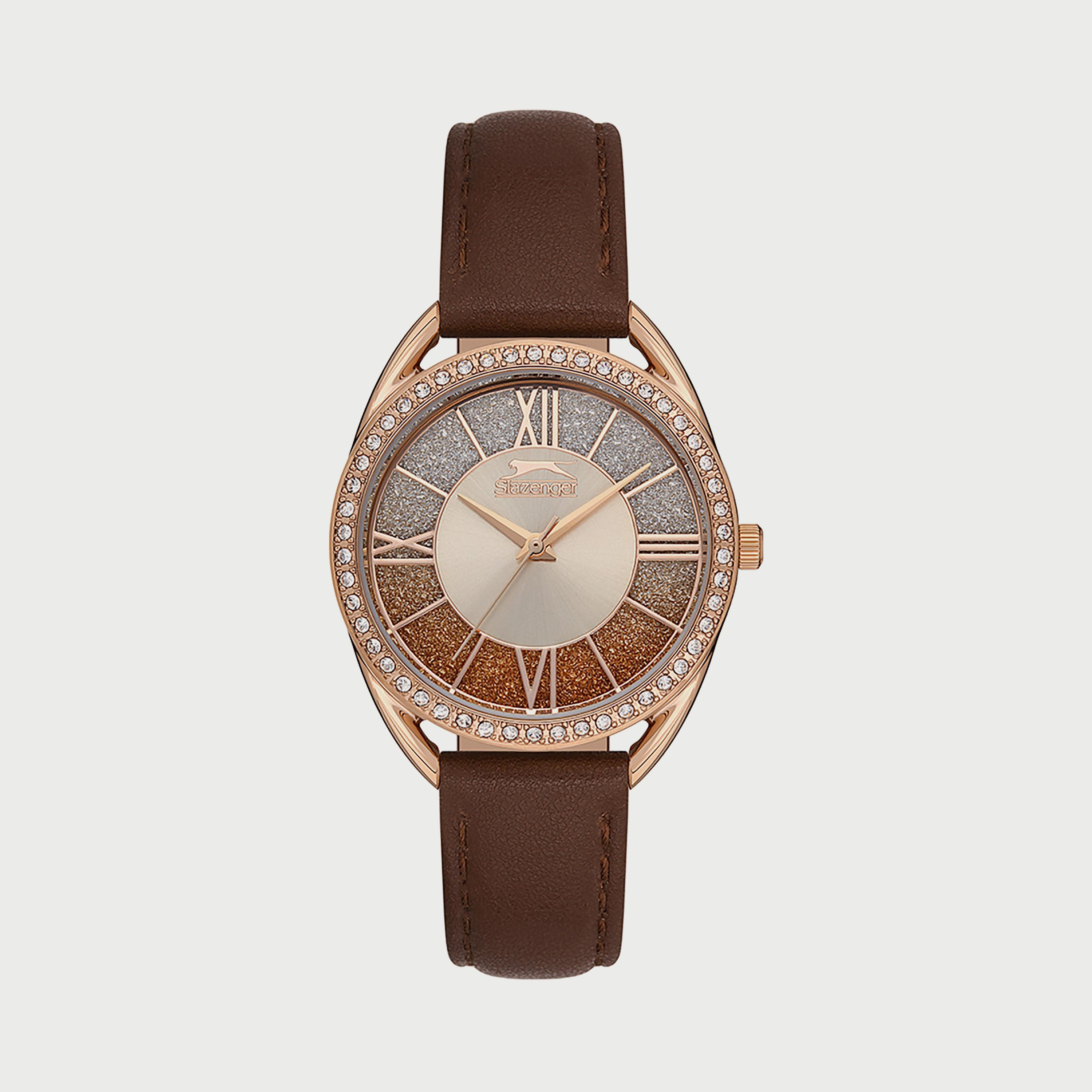 Slazenger Women's Brown Analog Leather Strap Watch SL.9.6538.3.03-women-watchesandjewellery-watches-image-1