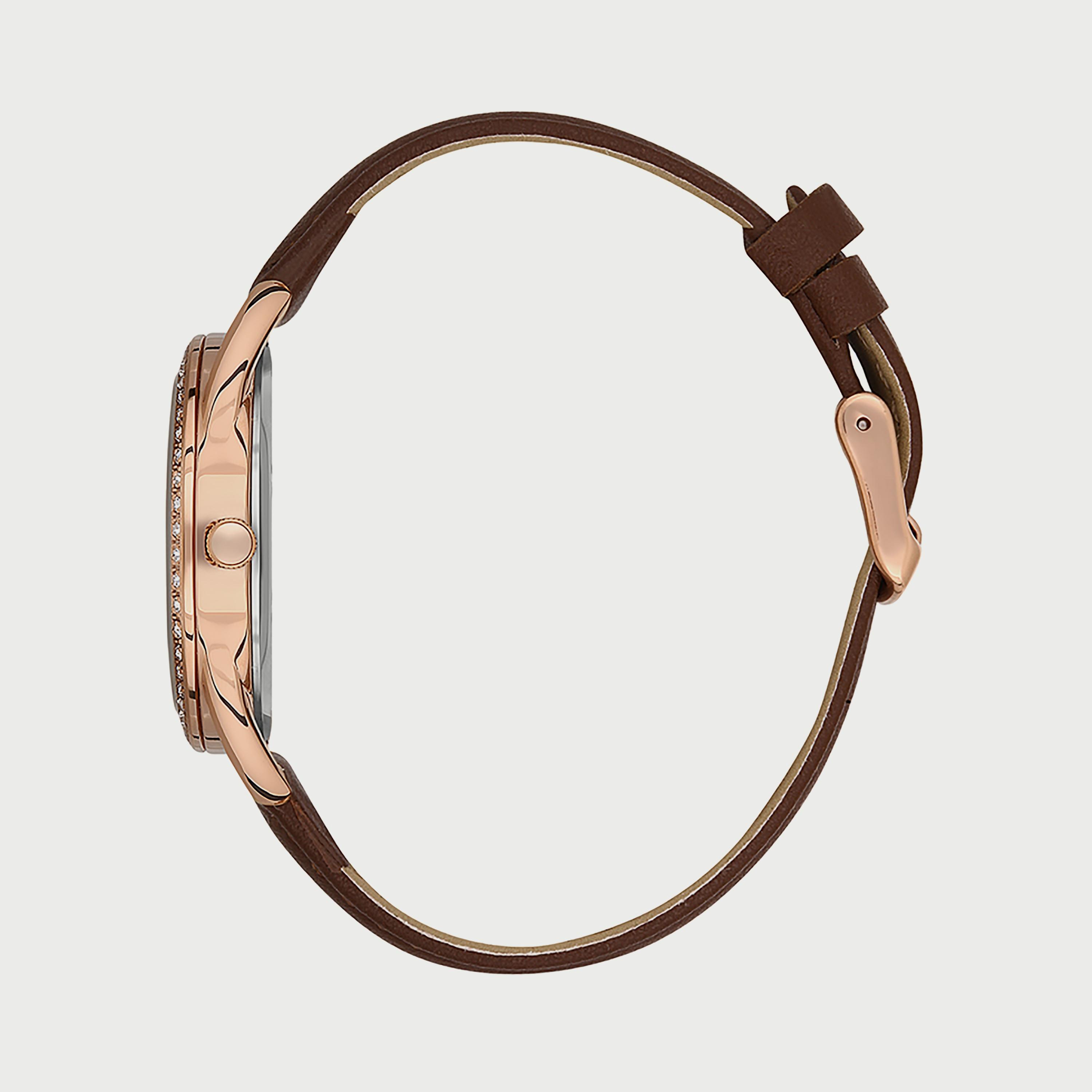 Slazenger Women's Brown Analog Leather Strap Watch SL.9.6538.3.03-women-watchesandjewellery-watches-image-2