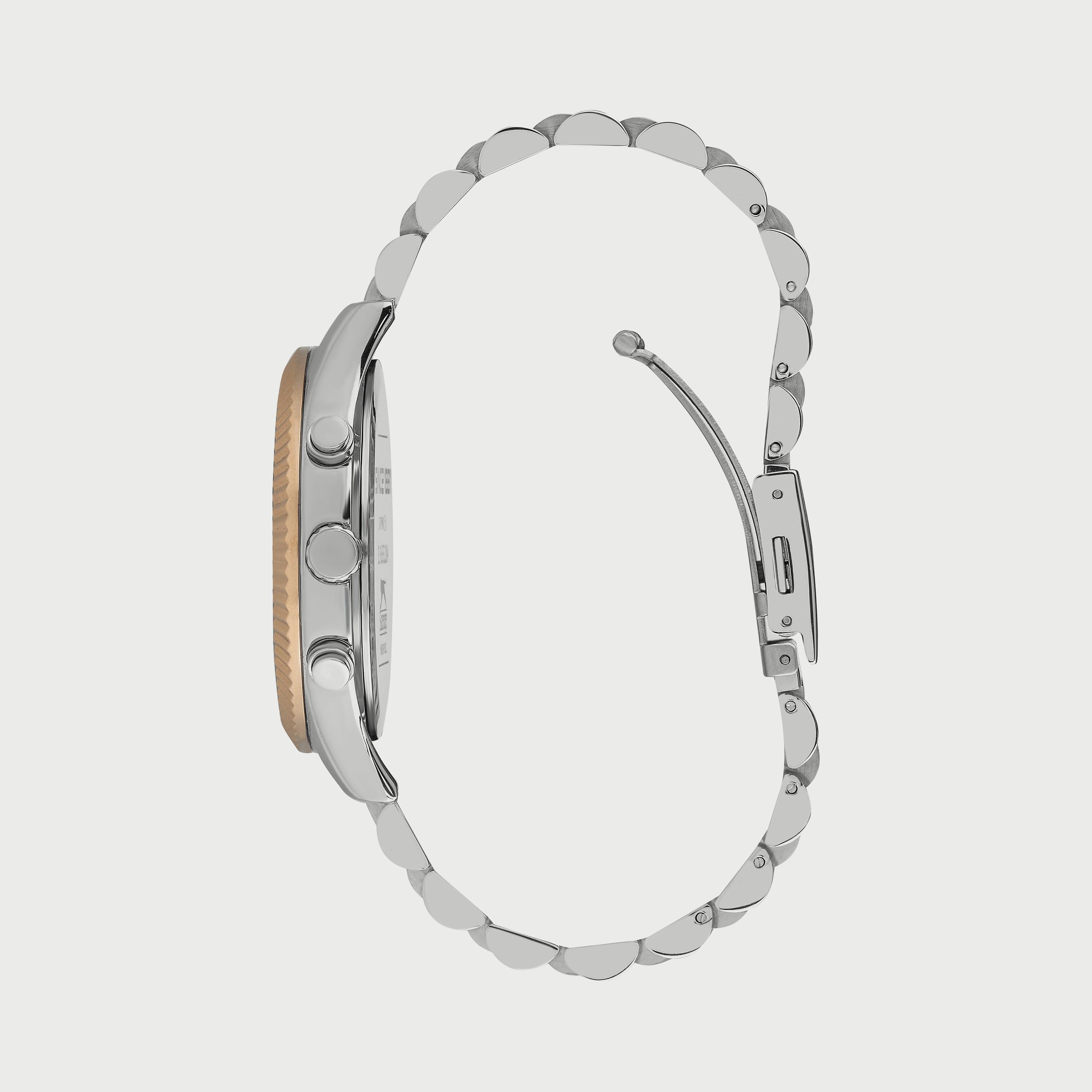 Slazenger Men's Silver & Rose Gold Chronograph Stainless Steel Strap Watch SL.9.6555.2.01-men-watchesandjewellery-watches-image-2