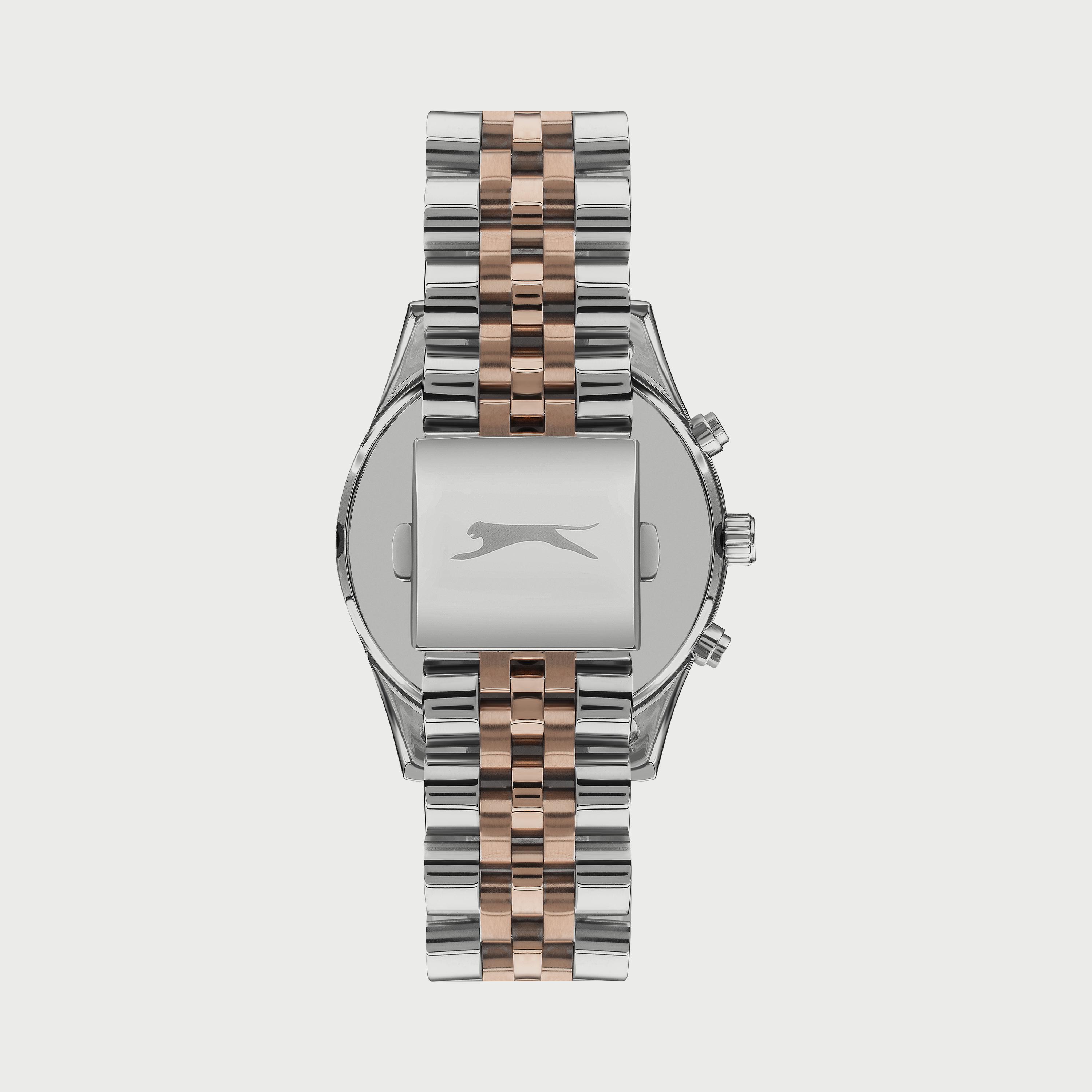 Slazenger Men's Silver & Rose Gold Chronograph Stainless Steel Strap Watch SL.9.6555.2.01-men-watchesandjewellery-watches-image-3