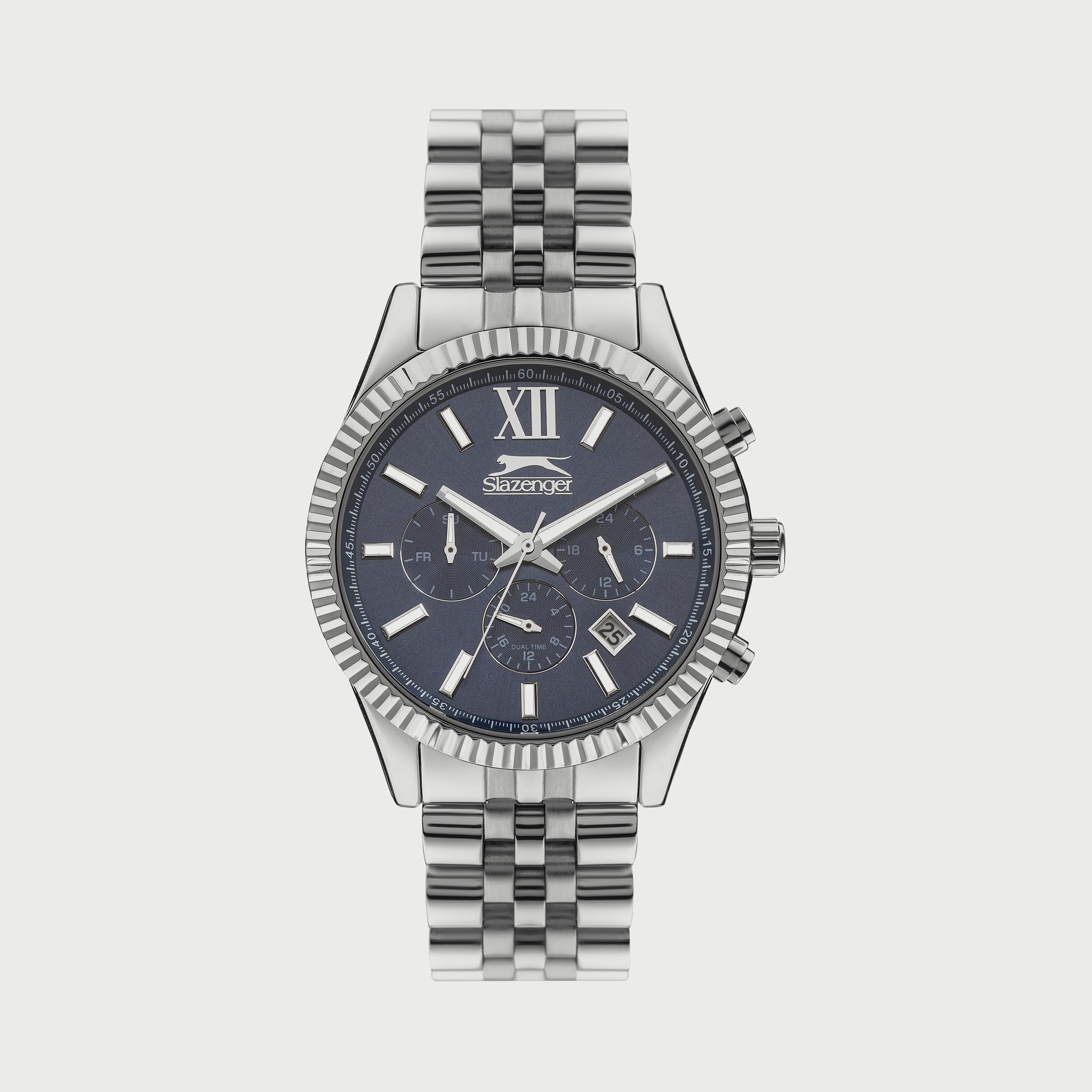 Slazenger Men's Silver Chronograph Stainless Steel Strap Watch SL.9.6555.2.03-men-watchesandjewellery-watches-image-1