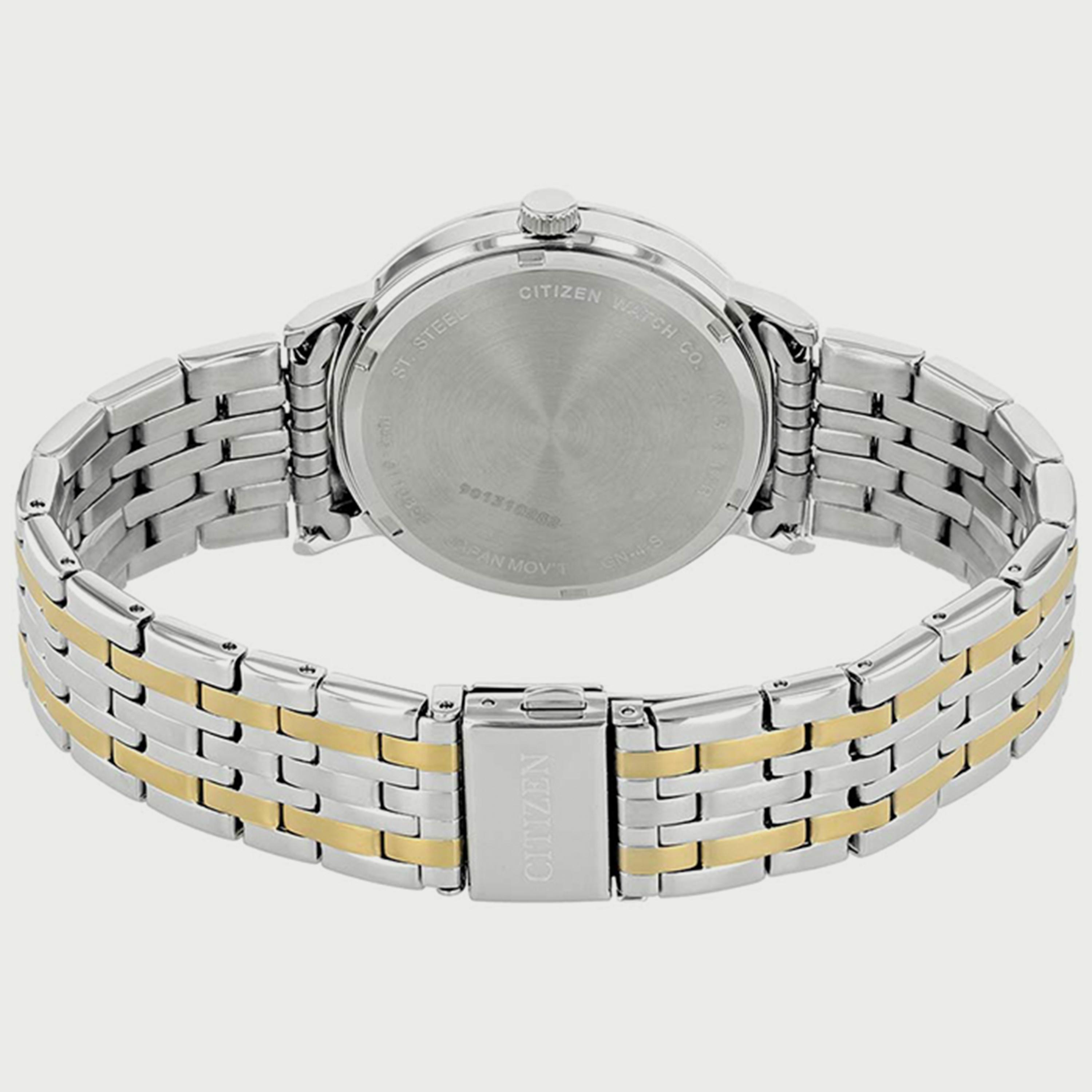  BE9174-55A ساعة سيتيزن للرجال 39 ملم انالوج المزود بسوار الستانلس ستيل الفضي الذهبي-men-watchesandjewellery-watches-image-3
