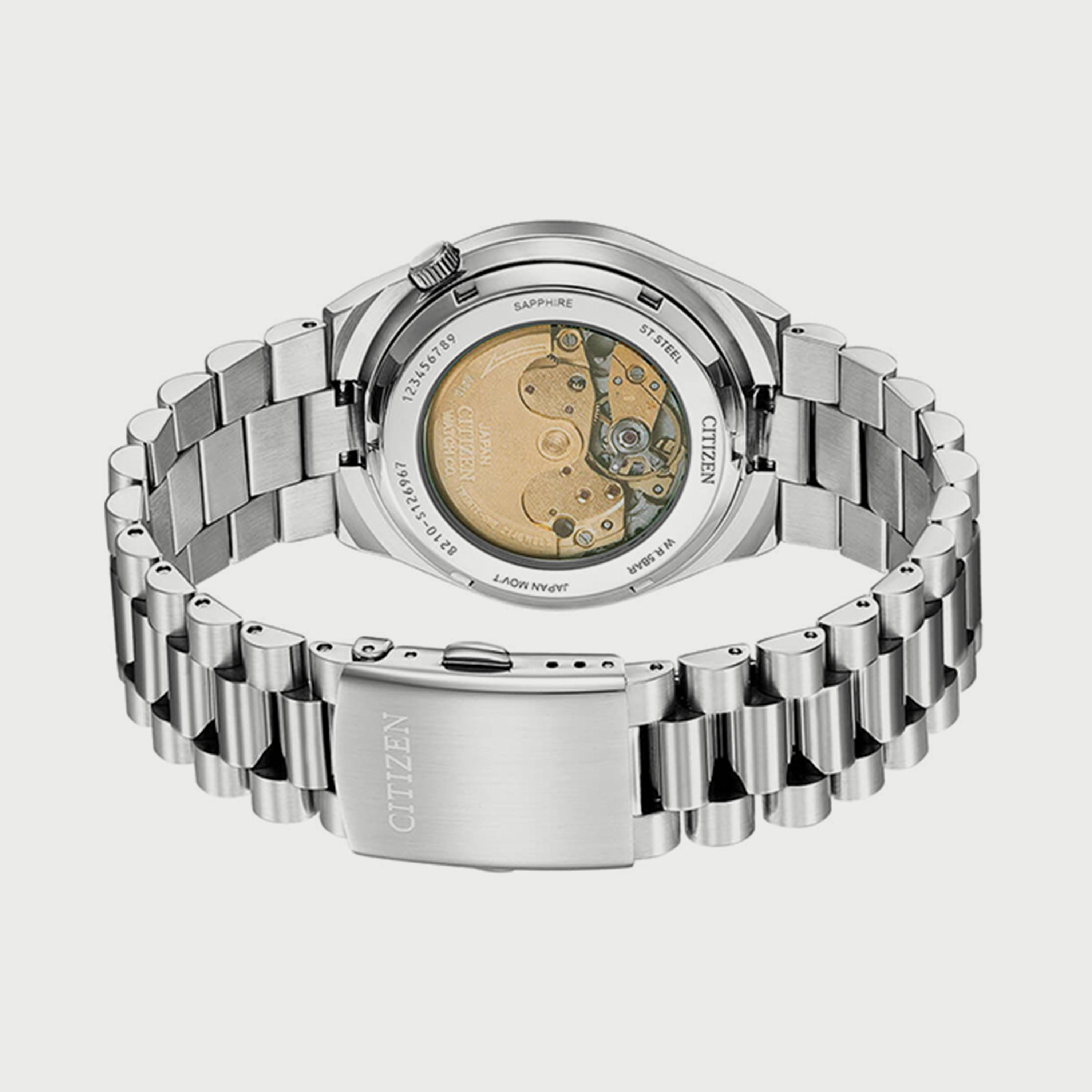  NJ0150-81A ساعة سيتيزن للرجال 40 ملم انالوج ميكانيكية المزود بسوار الستانلس ستيل الفضي-men-watchesandjewellery-watches-image-3