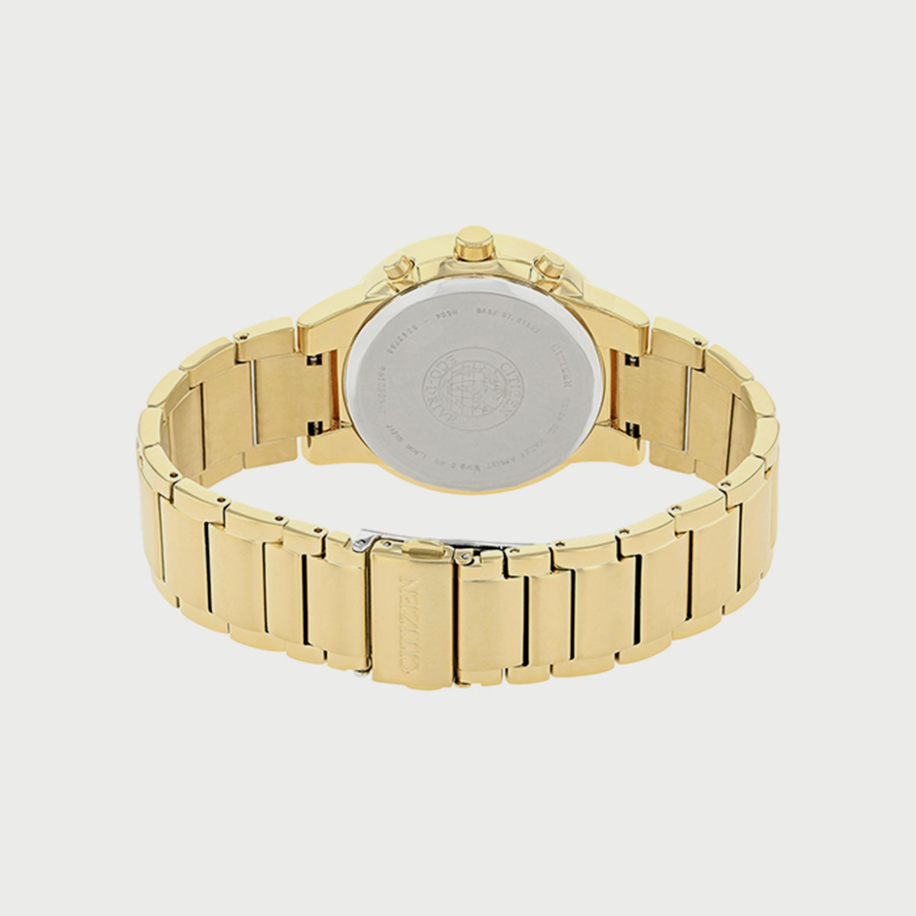 Citizen Eco-Drive Men's 43 MM Gold Chronograph Stainless Steel Strap Watch AT2242-55E-men-watchesandjewellery-watches-image-3