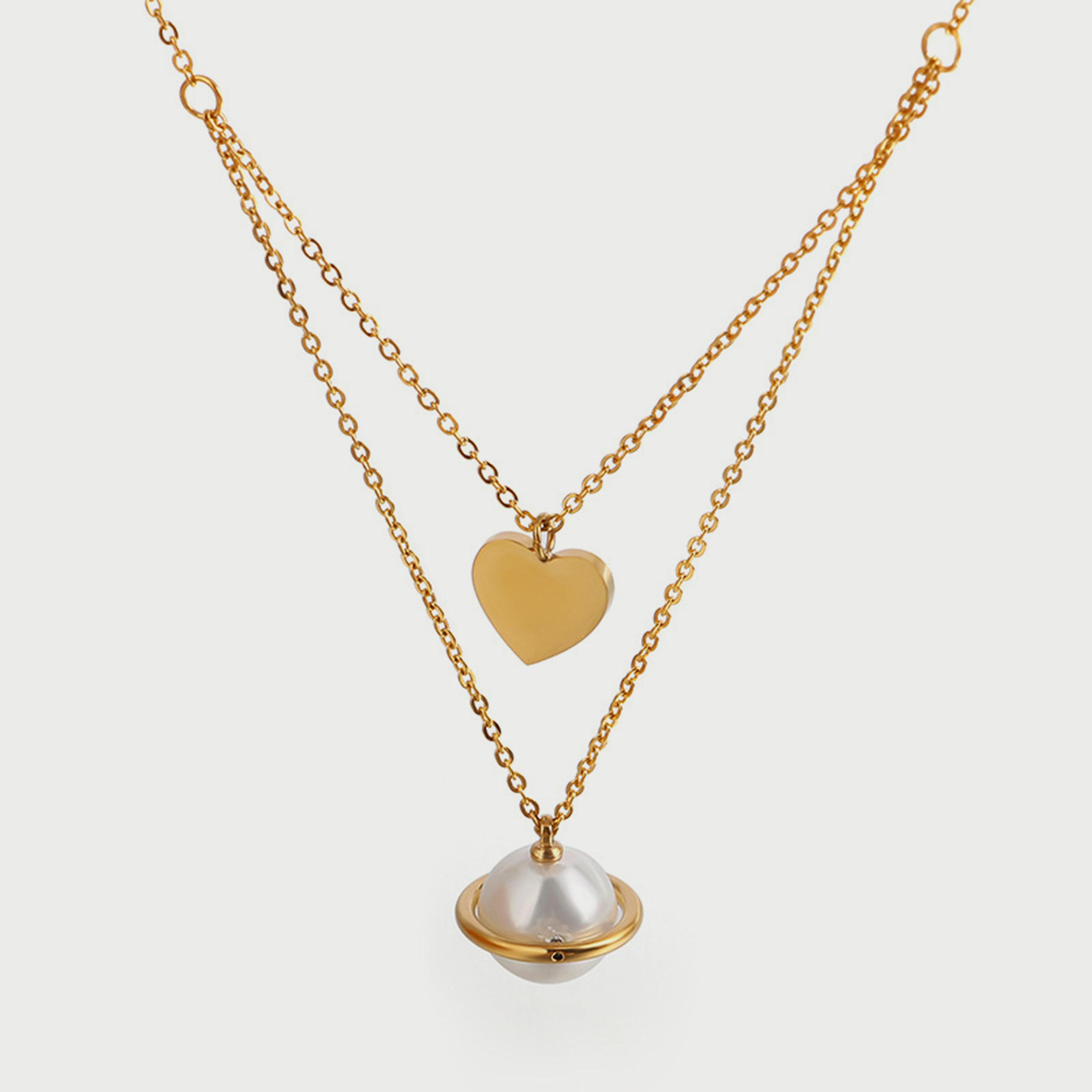  LC.N.01003.120 قلادة للنساء من لي كوبربحبات الؤلؤ الستانلس ستيل الذهبي-women-watchesandjewellery-jewellery-necklacesandpendants-image-1
