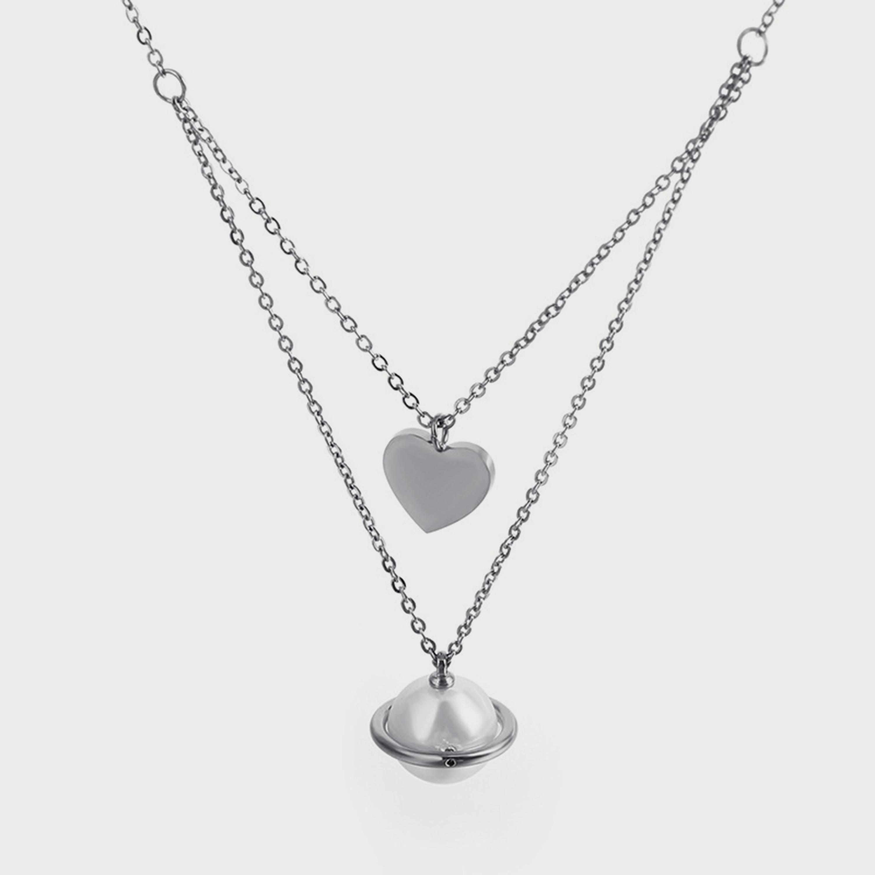  LC.N.01003.320 قلادة للنساء من لي كوبربحبات الؤلؤ الستانلس ستيل الفضي-women-watchesandjewellery-jewellery-necklacesandpendants-image-1