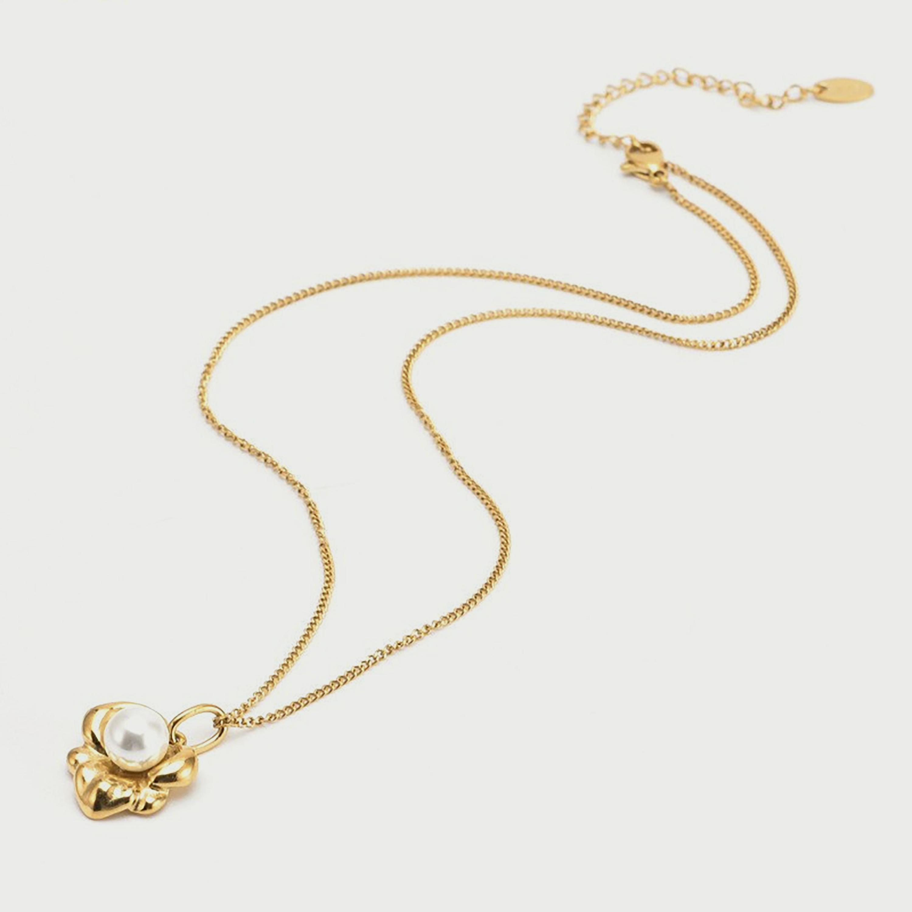  LC.N.01238.110 قلادة للنساء من لي كوبر الستانلس ستيل الذهبي -women-watchesandjewellery-jewellery-necklacesandpendants-image-1