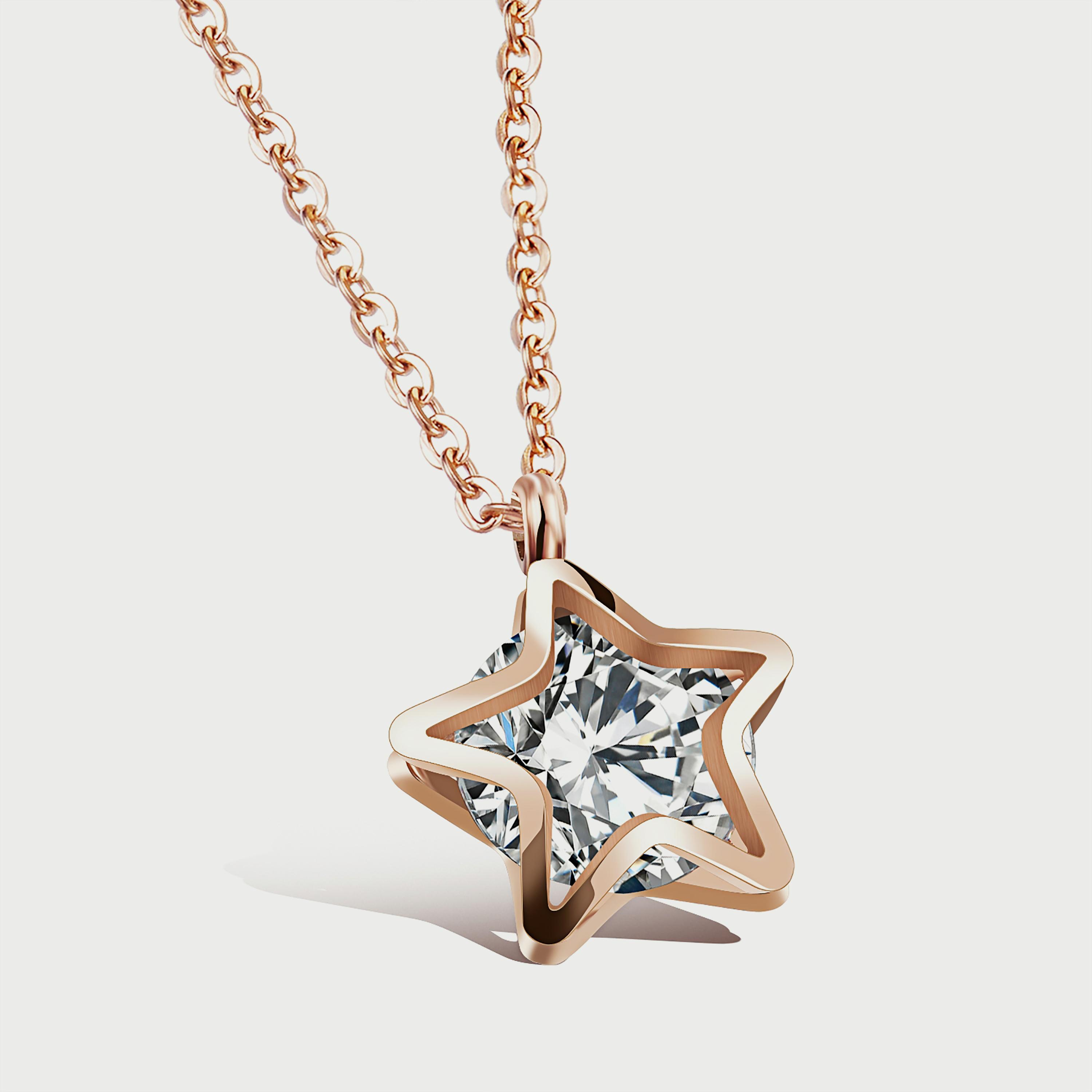  LC.N.01222.440 قلادة للنساء من لي كوبر سلاسل من الستانلس ستيل الذهبي الوردي-women-watchesandjewellery-jewellery-necklacesandpendants-image-1