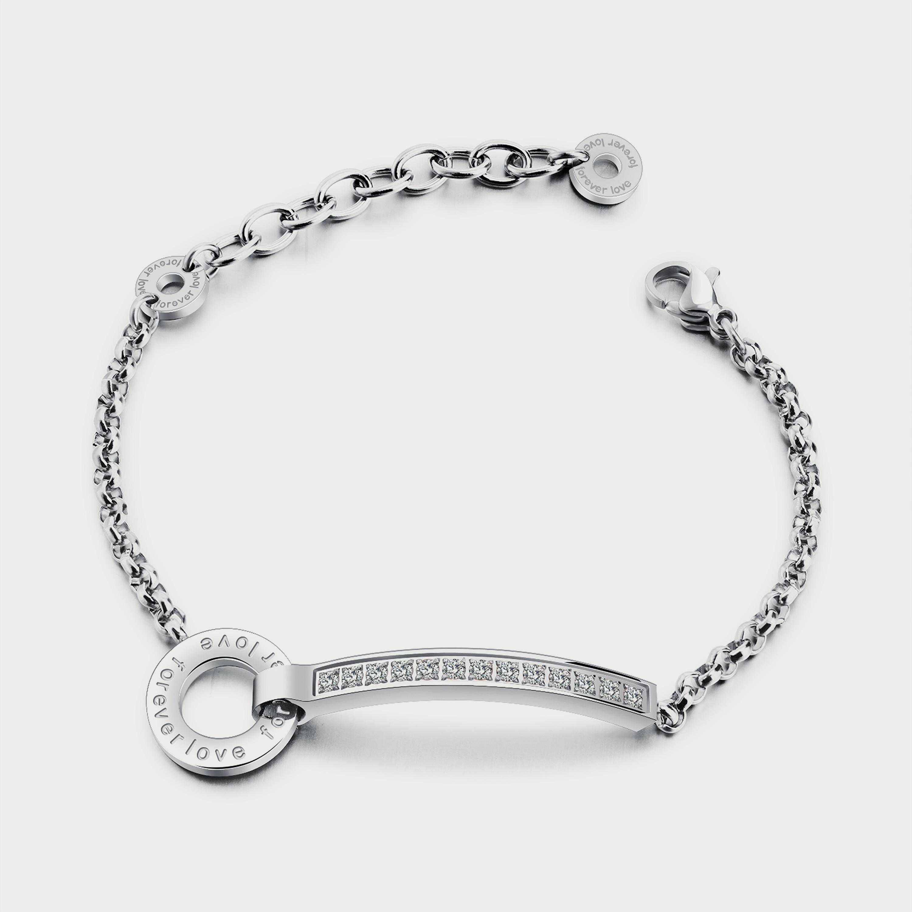  LC.B.01033.330 سوارمن لي كوبر للنساء من الستنالس ستيل باللون الفضي -women-watchesandjewellery-jewellery-banglesandbracelets-image-1
