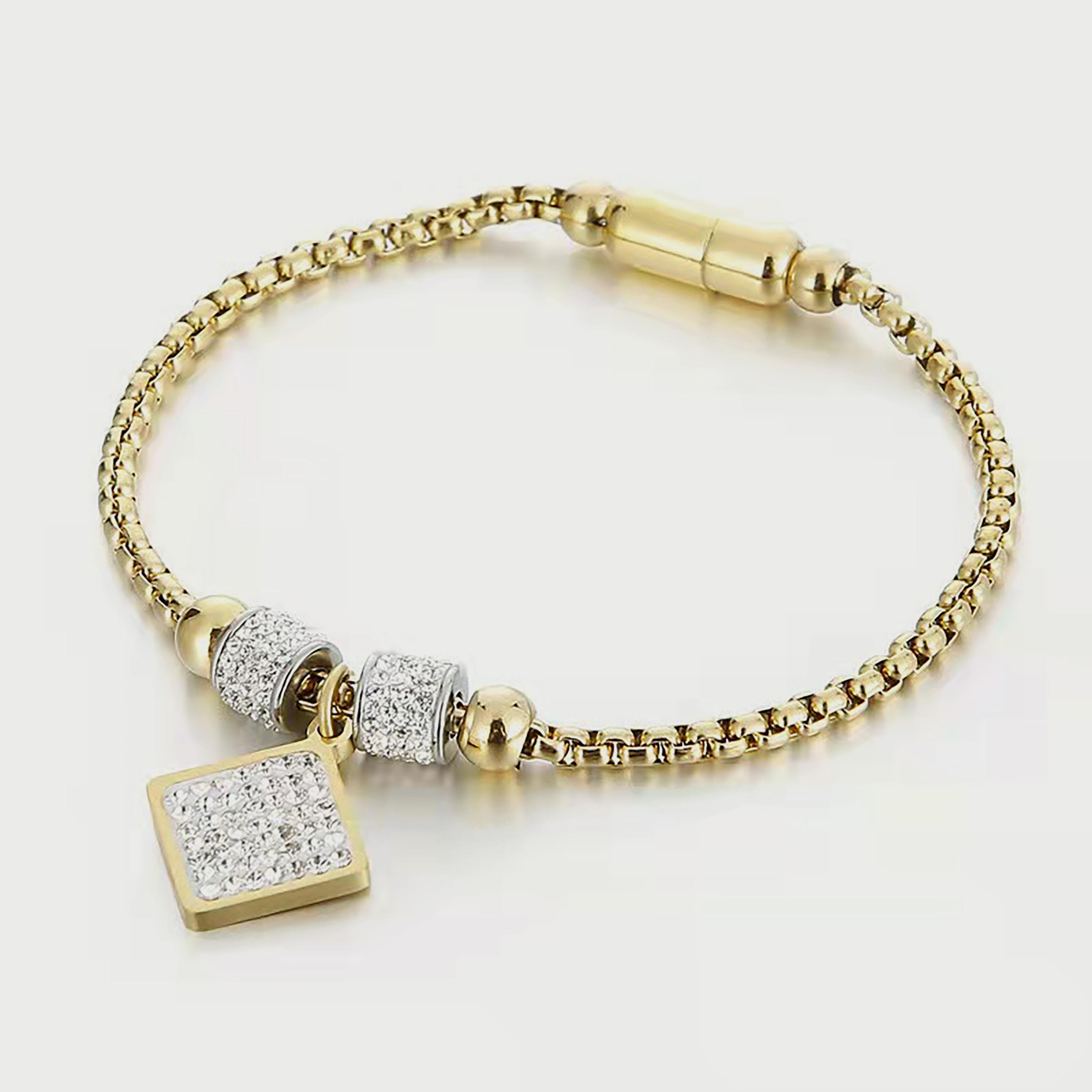  LC.B.01243.110 سوارمن لي كوبرللنساء من الستنالس ستيل باللون الذهبي -women-watchesandjewellery-jewellery-banglesandbracelets-image-1