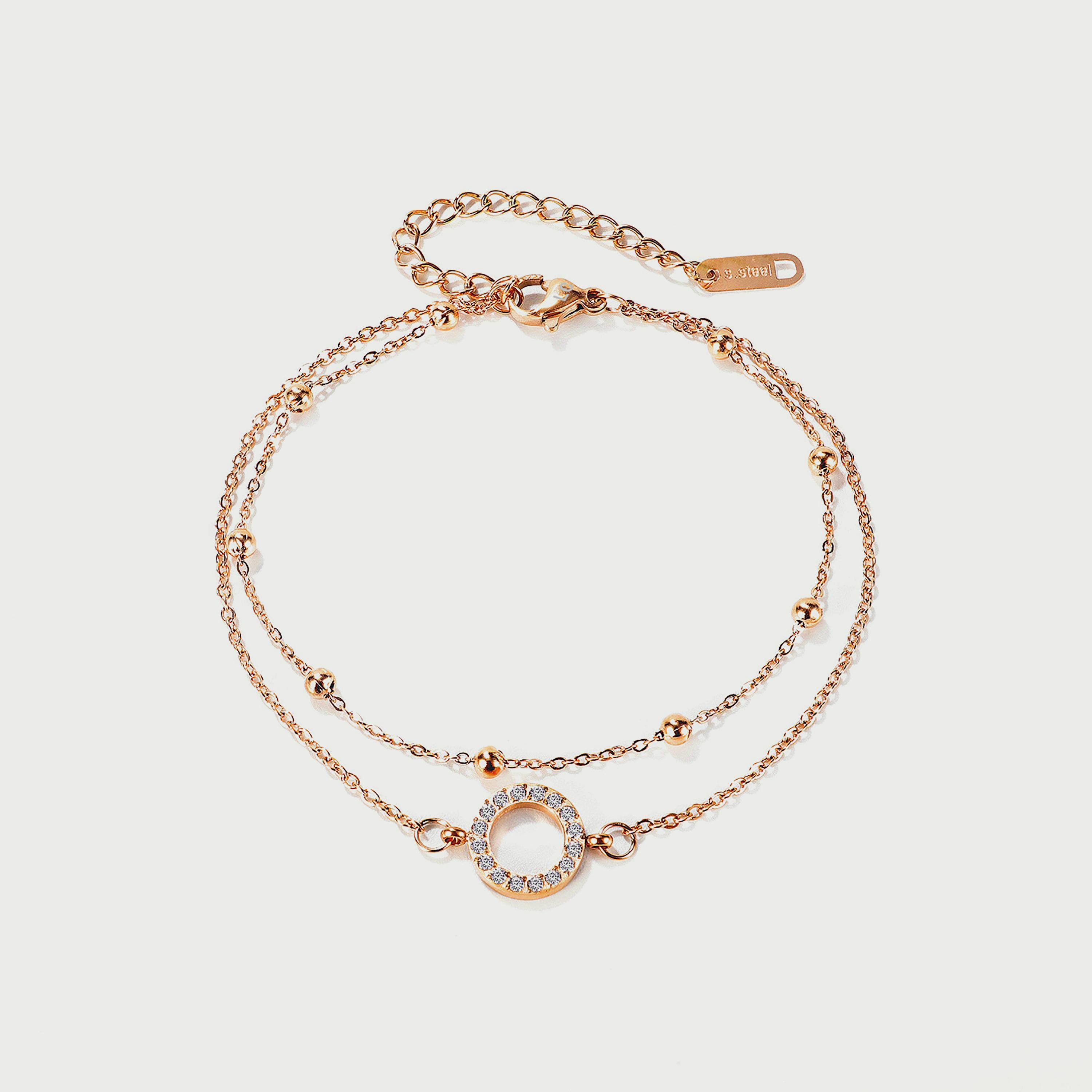  LC.B.01244.440 سوارمن لي كوبر للنساء من الستنالس ستيل باللون الذهبي الوردي-women-watchesandjewellery-jewellery-banglesandbracelets-image-1
