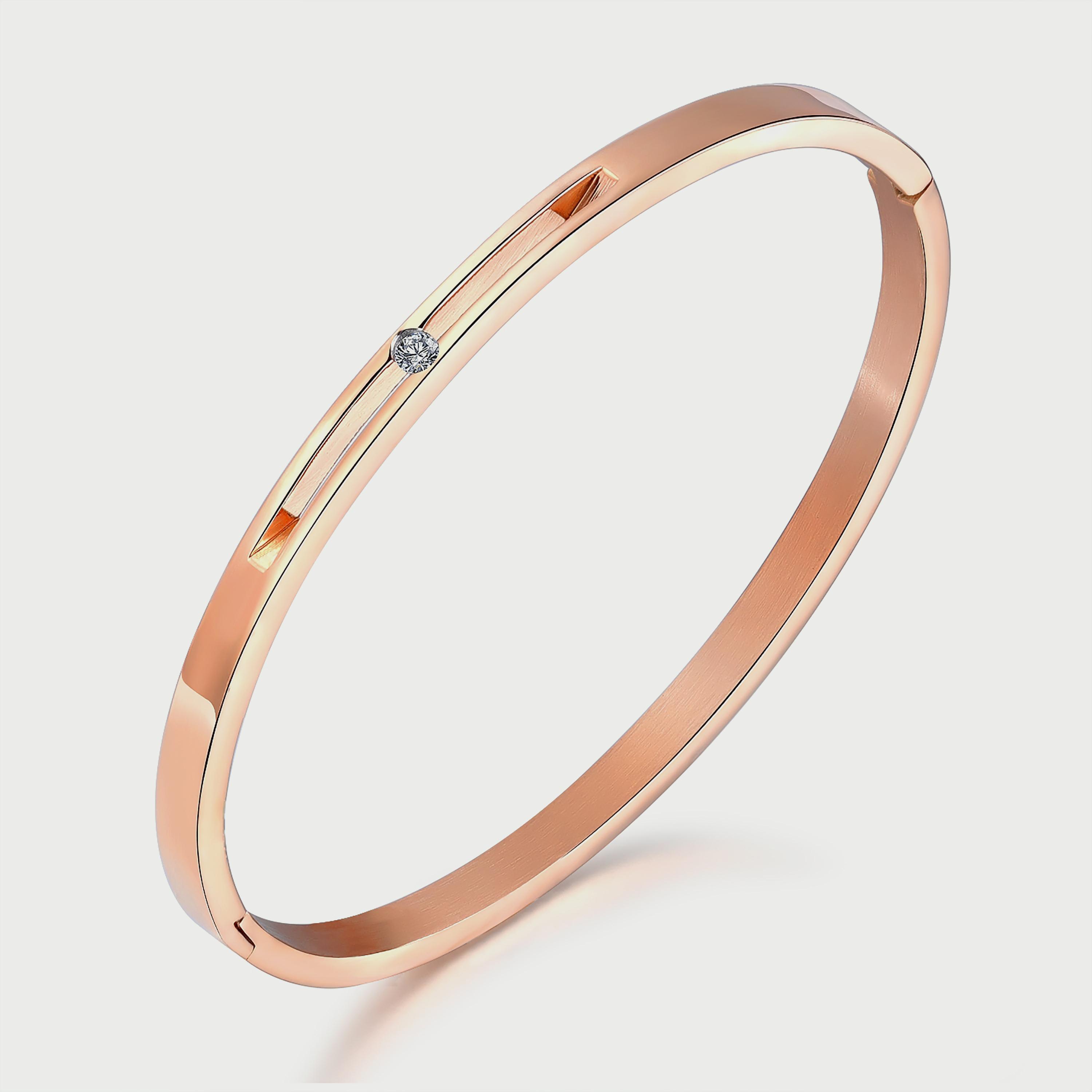  LC.B.01248.440 سوارمن لي كوبر للنساء من الستنالس ستيل باللون الذهبي الوردي-women-watchesandjewellery-jewellery-banglesandbracelets-image-1
