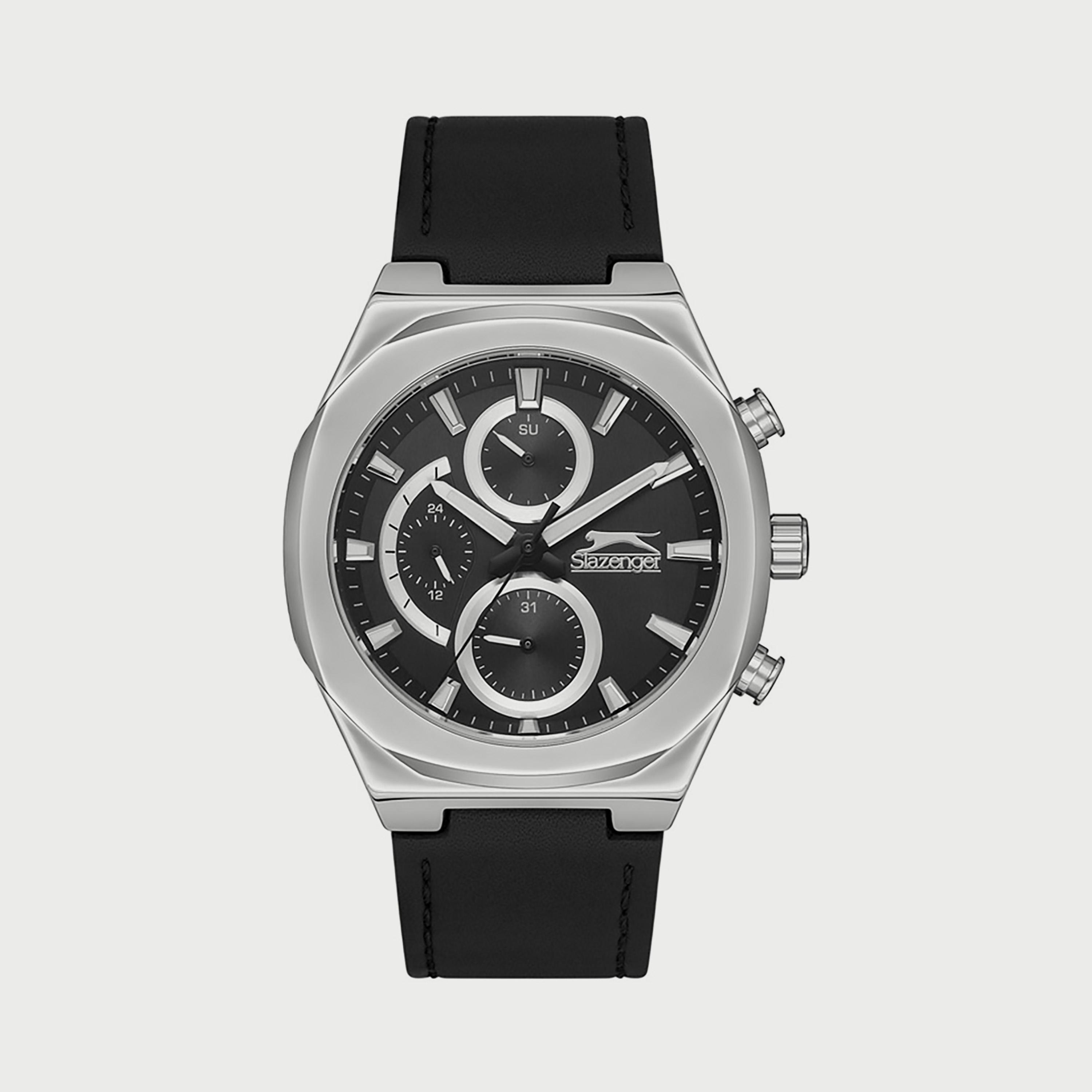  SL.9.6504.2.01 ساعة من سلازنجر للرجال مزود بحزام كرونوغراف جلدي باللون الأسود-men-watchesandjewellery-watches-image-1
