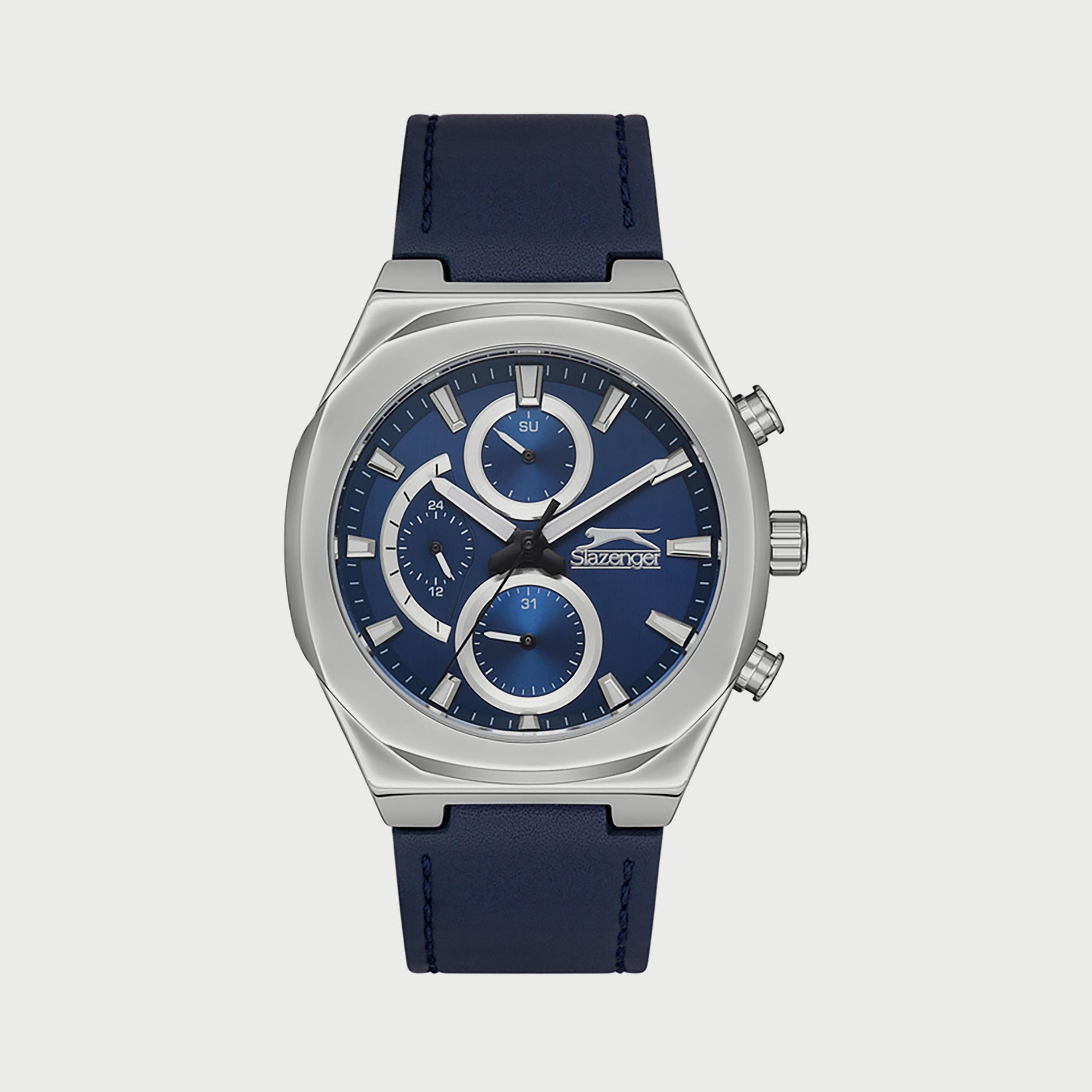  SL.9.6504.2.03 ساعة من سلازنجر للرجال مزود بحزام كرونوغراف جلدي باللون الأزرق-men-watchesandjewellery-watches-image-1
