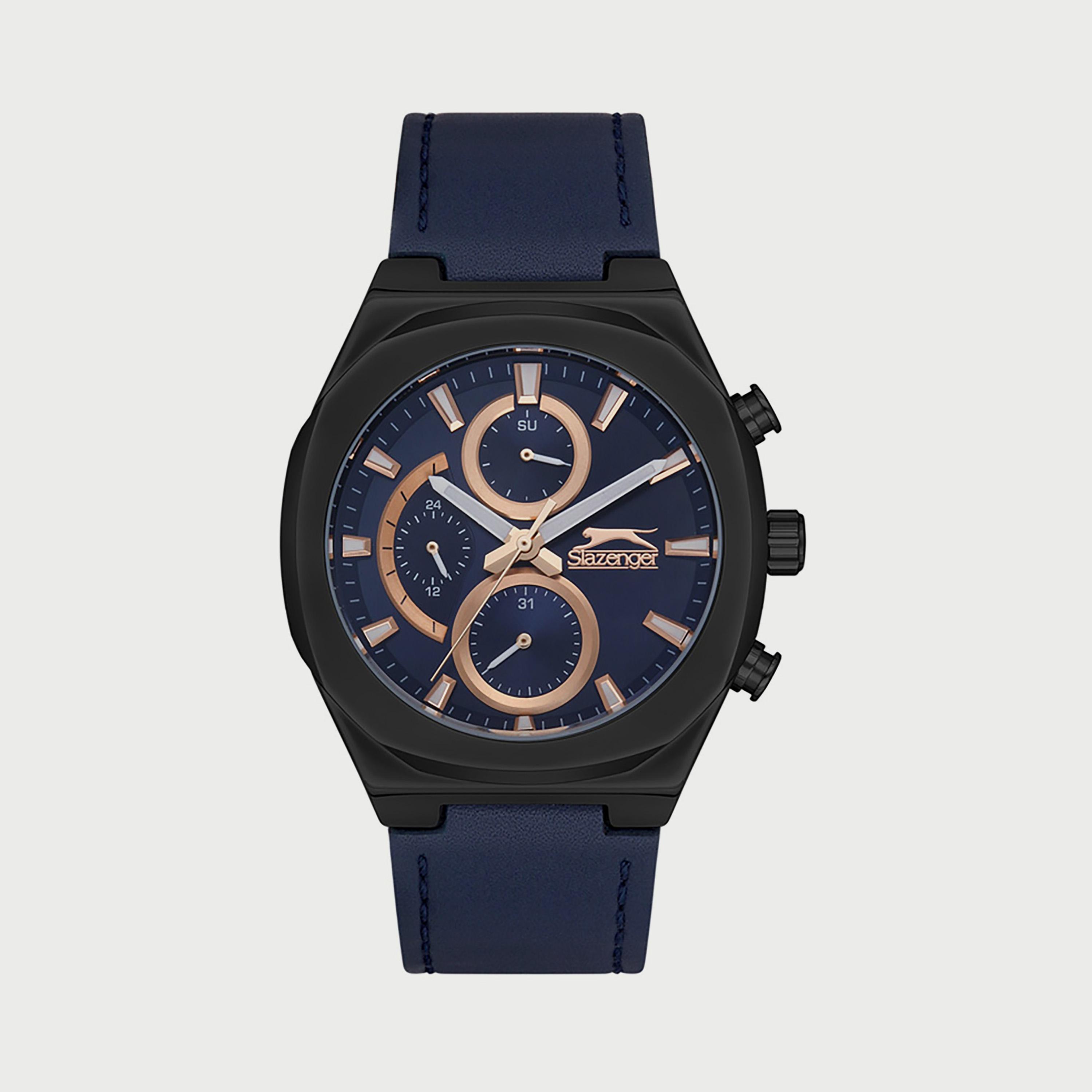  SL.9.6504.2.04 ساعة من سلازنجر للرجال مزود بحزام كرونوغراف جلدي باللون الأزرق-men-watchesandjewellery-watches-image-1
