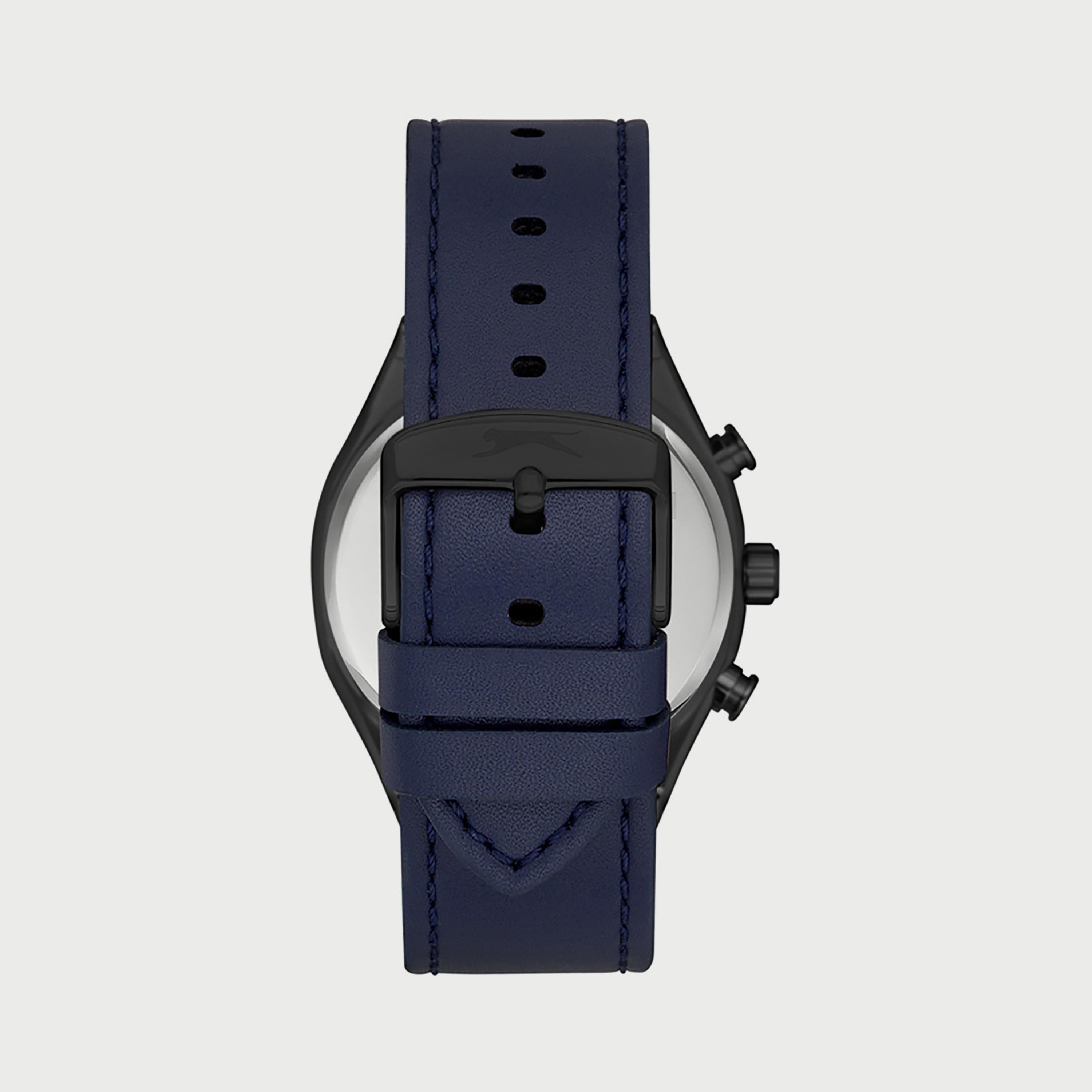  SL.9.6504.2.04 ساعة من سلازنجر للرجال مزود بحزام كرونوغراف جلدي باللون الأزرق-men-watchesandjewellery-watches-image-3