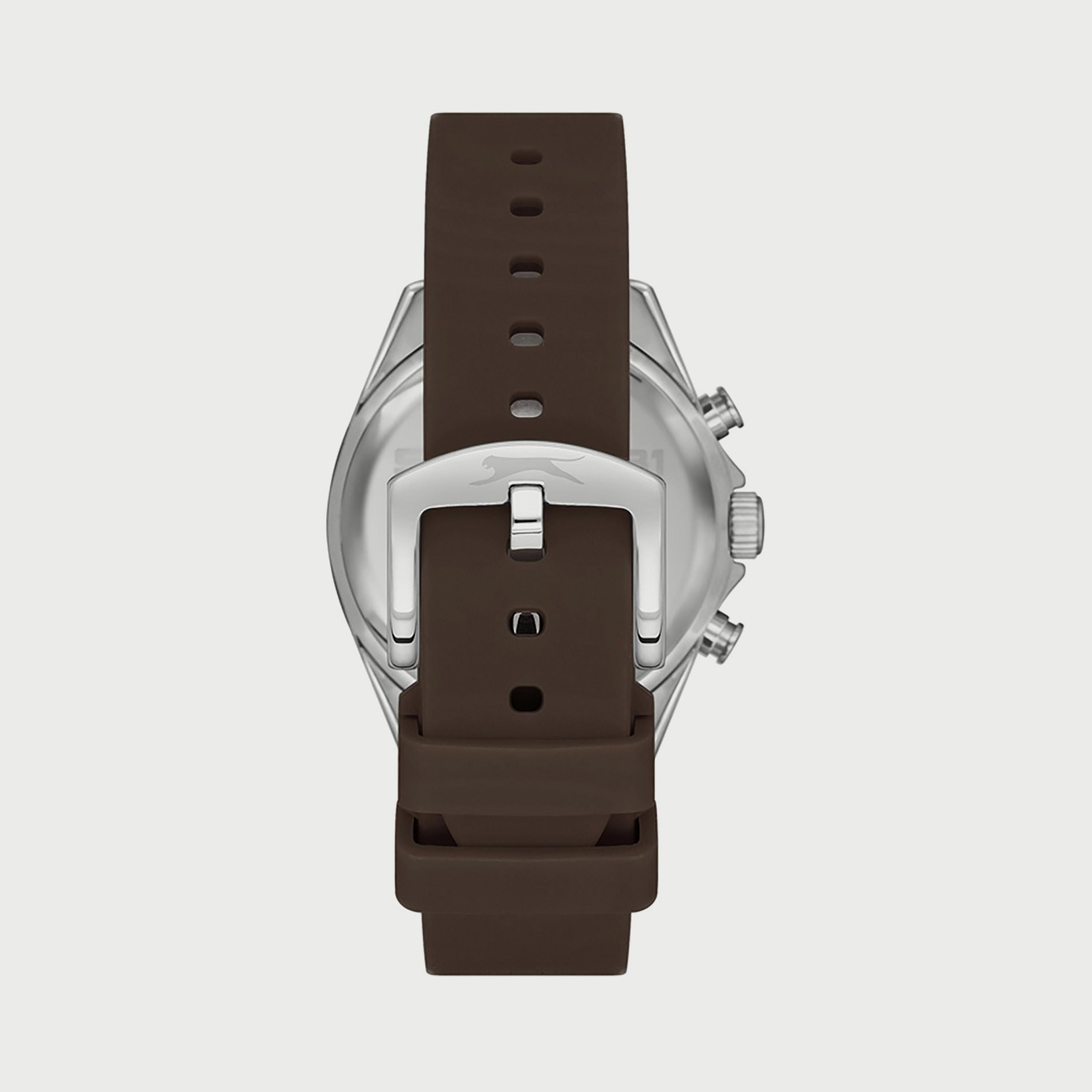 Slazenger Men's Brown Chronograph Silicone Strap Watch SL.9.6523.2.03-men-watchesandjewellery-watches-image-3
