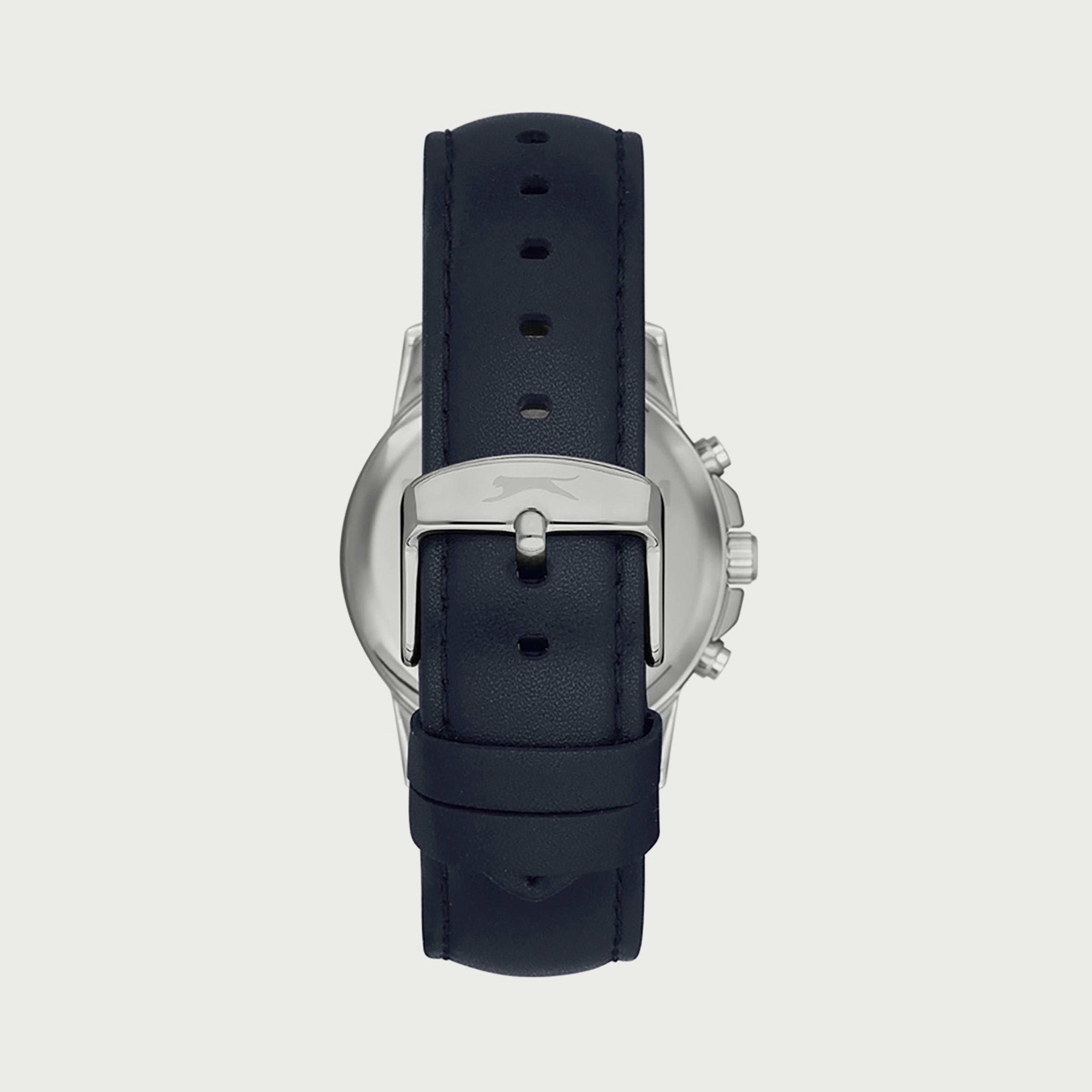 Slazenger Men's Blue Chronograph Leather Strap Watch SL.9.6525.2.03-men-watchesandjewellery-watches-image-3