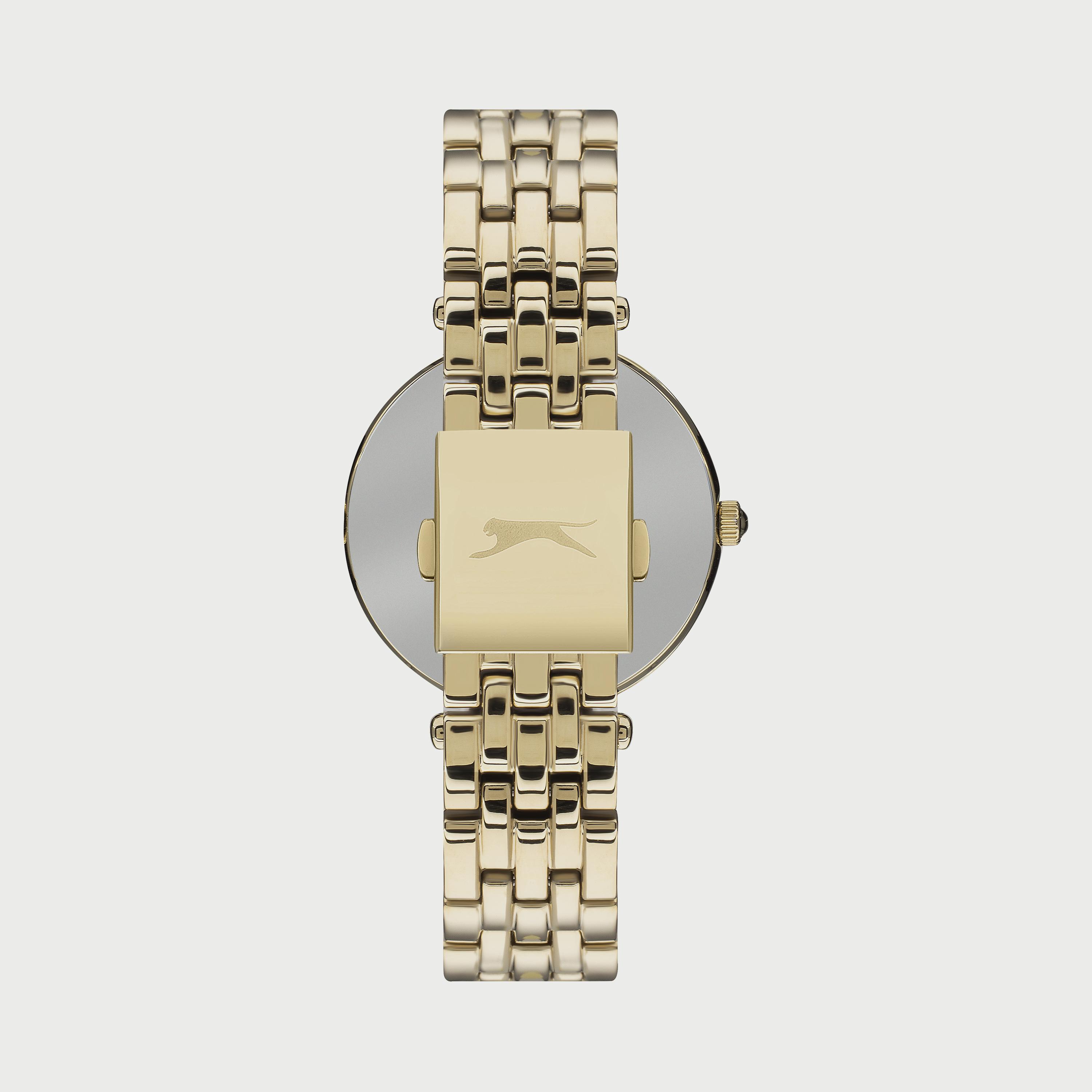  SL.9.6527.3.03 ساعة من سلازنجر للنساء أنالوج مزود بحزام من الستالس ستيل الذهبي-women-watchesandjewellery-watches-image-3