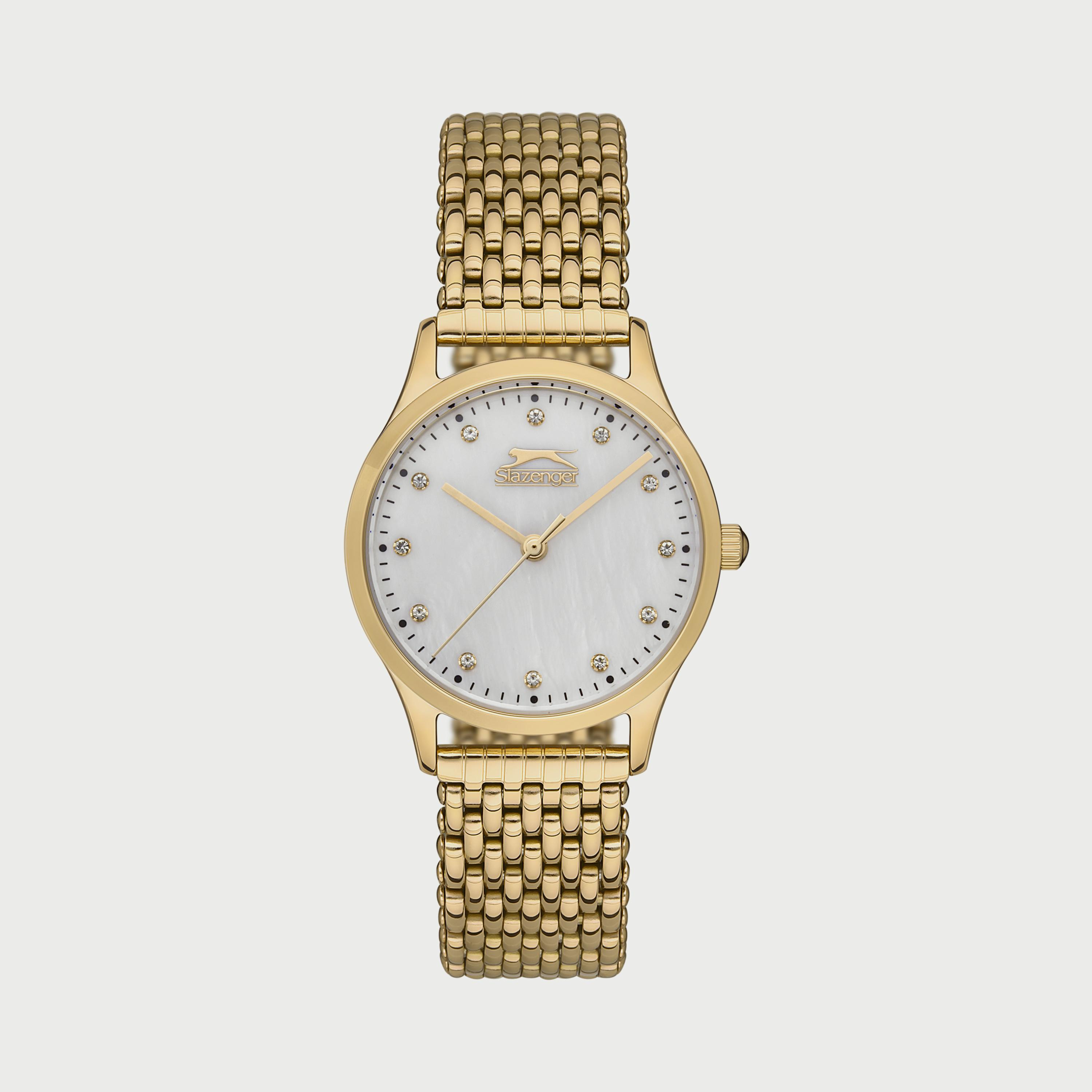  SL.9.6535.3.03 ساعة من سلازنجر للنساء أنالوج مزود بحزام من الستالس ستيل الذهبي-women-watchesandjewellery-watches-image-1